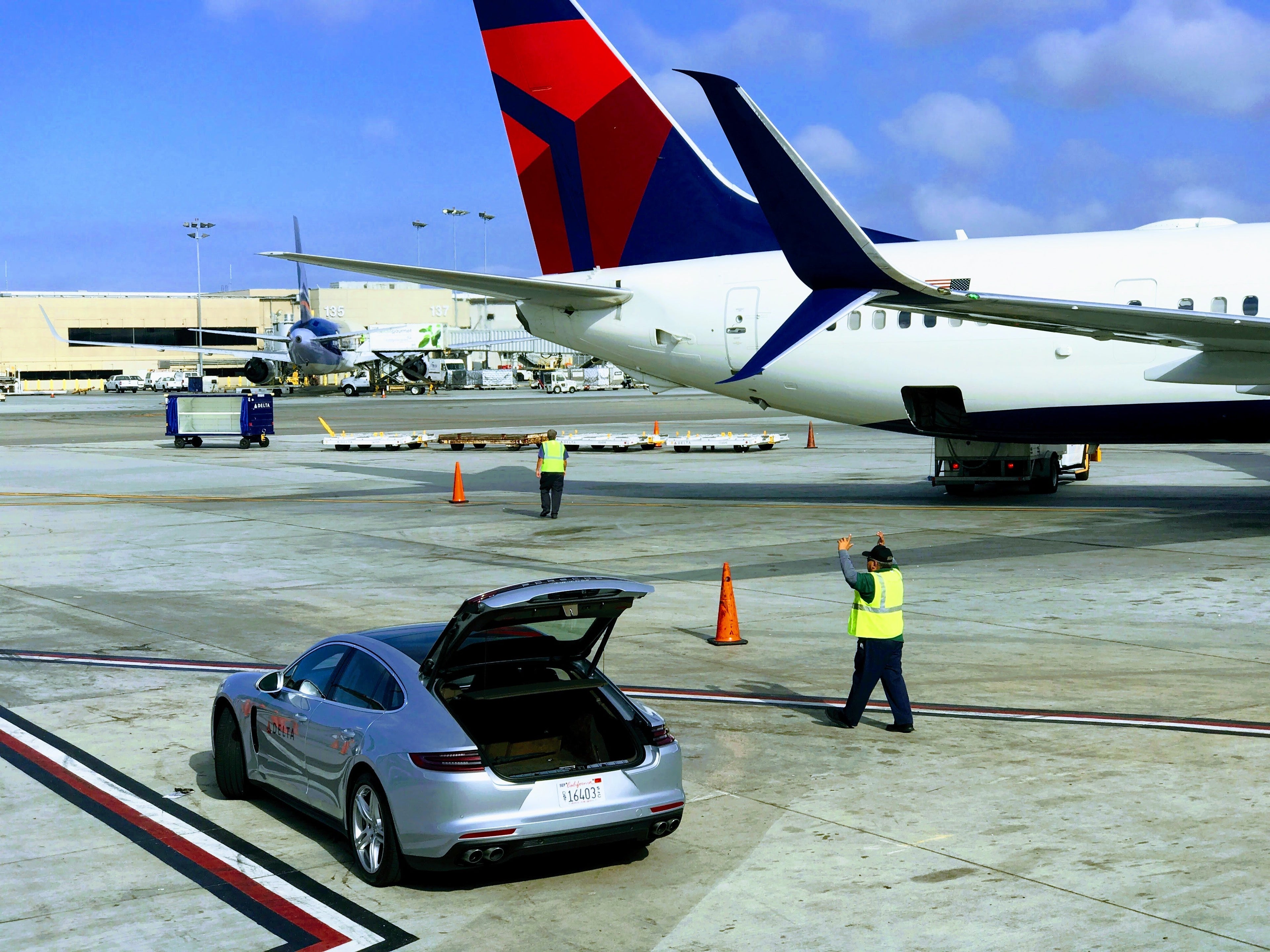 Delta's elite members with tight connections may get a VIP gate transfer in a Porsche (Photo by Darren Murph / The Points Guy)
