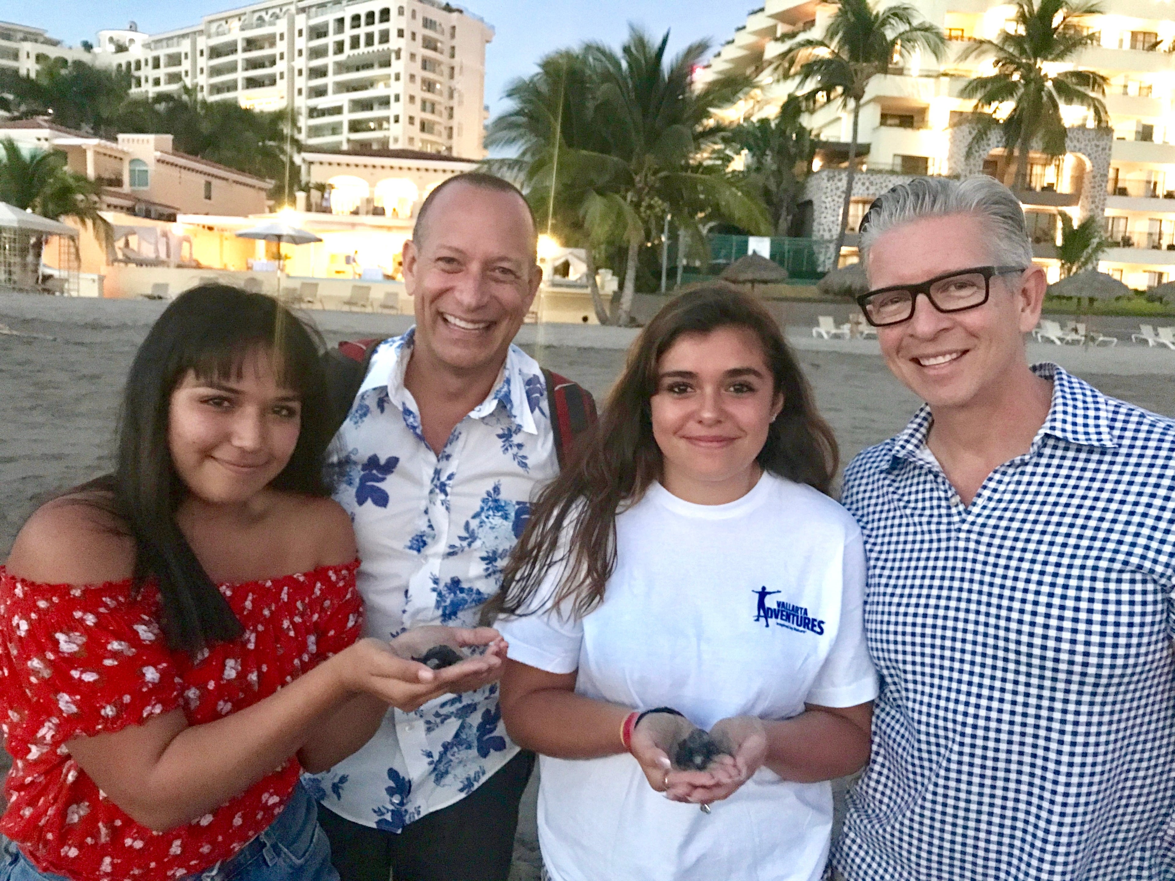baby sea turtle release at Marriott Puerto Vallarta