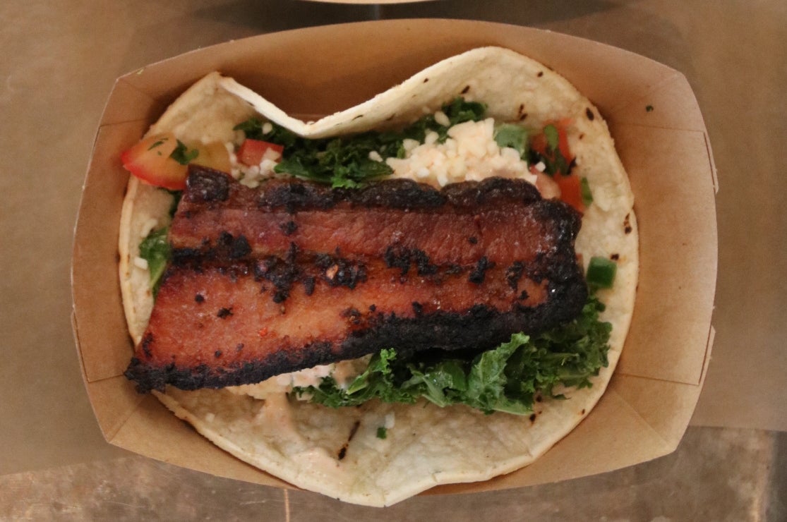 The bacon taco also had kale, because Millennials also love kale.