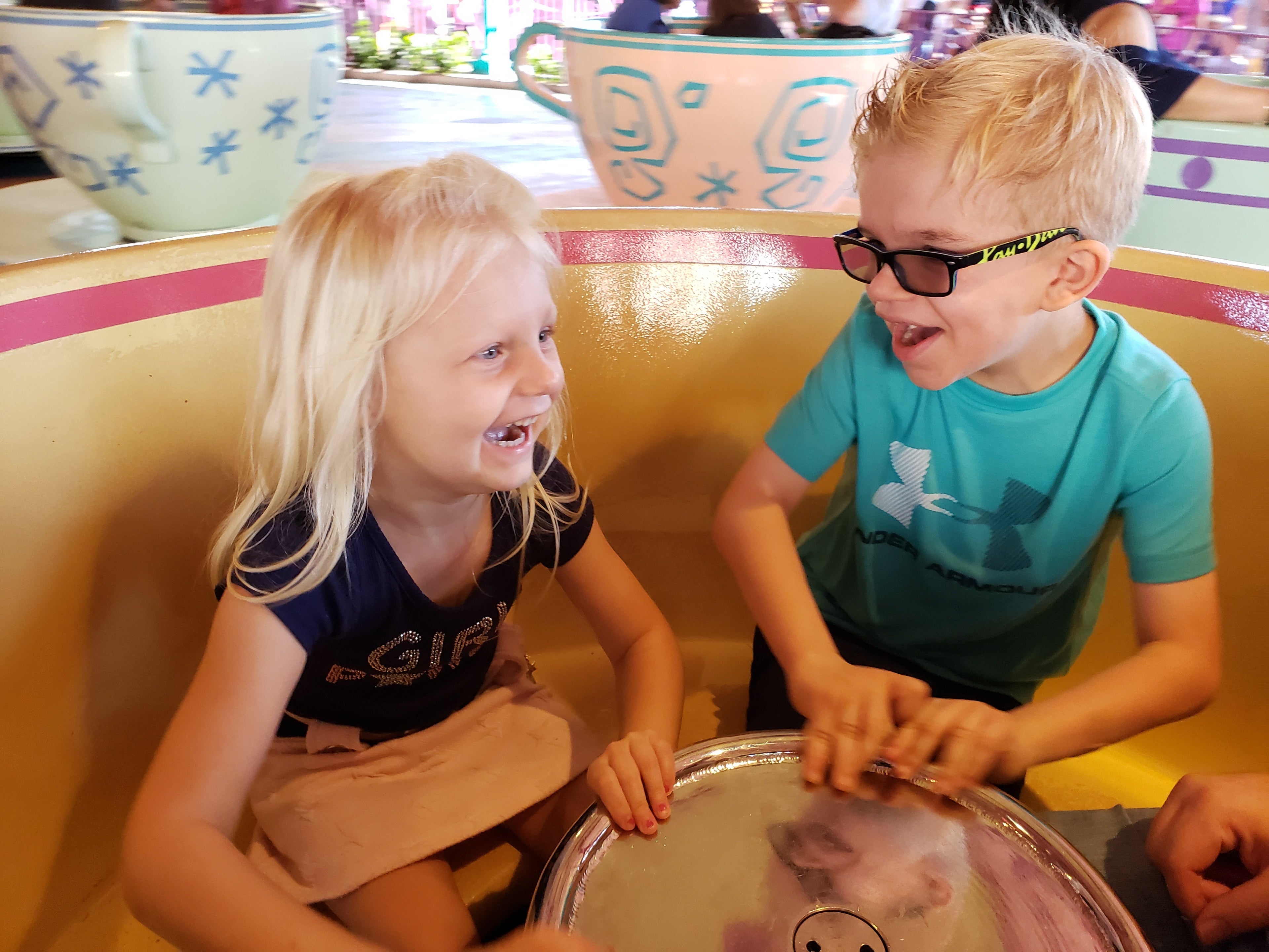 Westin and Haydon on the Teacups