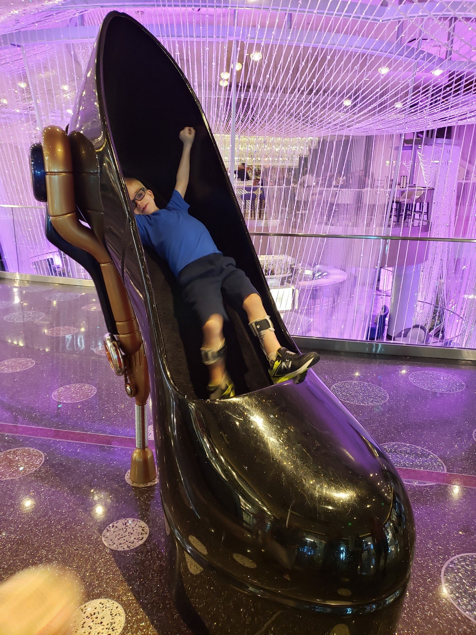 Westin standing in a show!