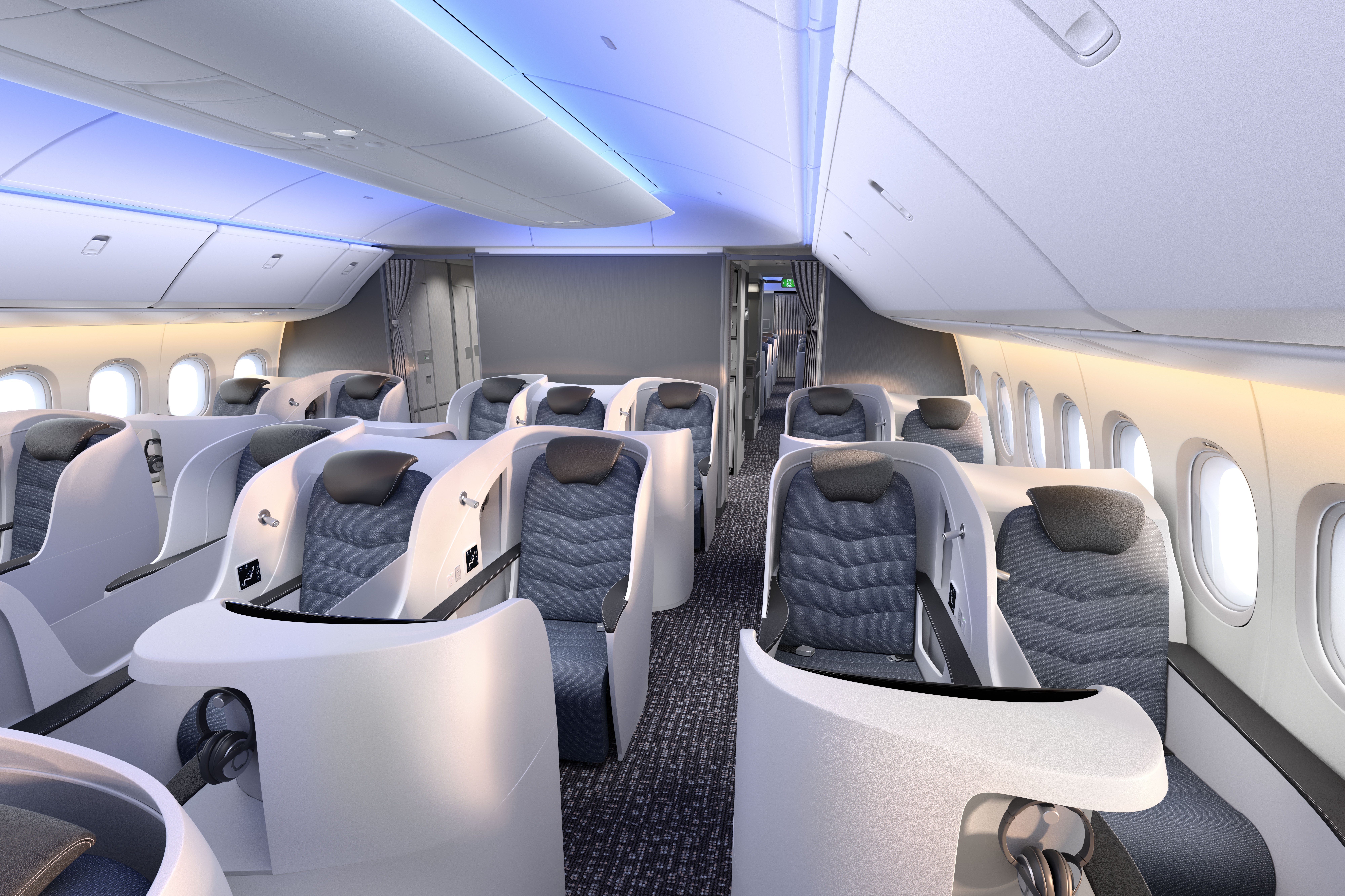 Boeing 777X business class cabin