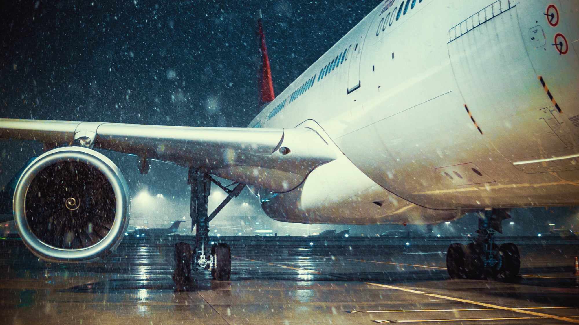 Close-Up Of Airplane At Airport