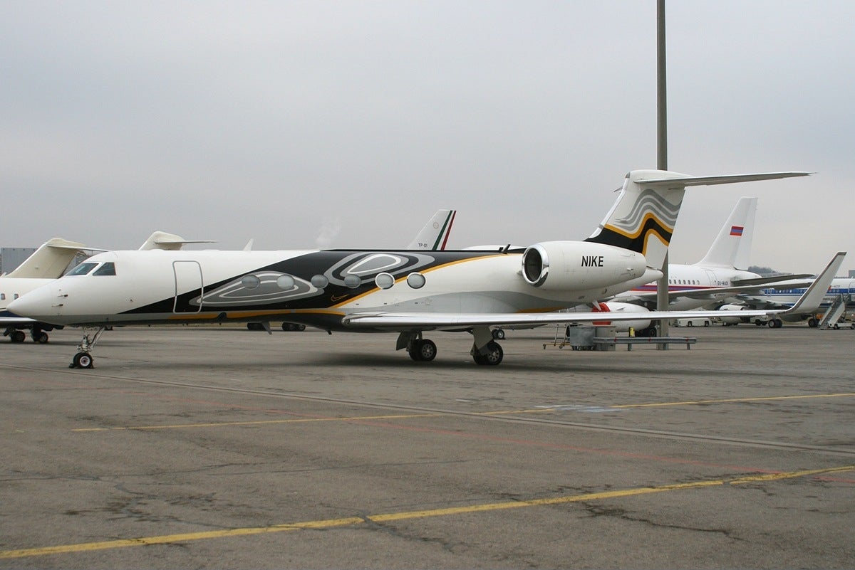 The Nike jet at Zurich's Kloten airport in 2009. Image by Peter Bakema via Wikimedia Commons