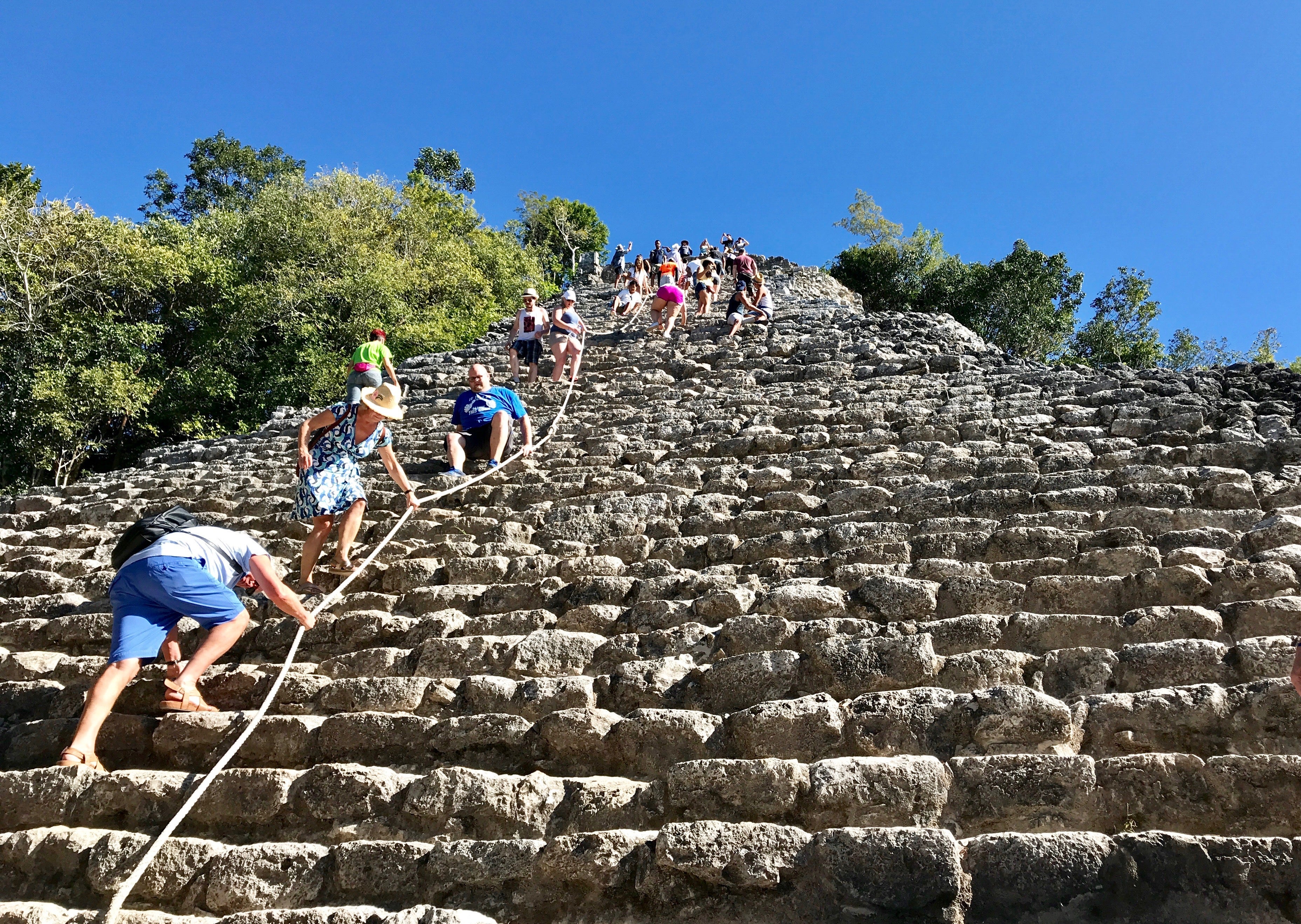 climb Ixtoja Temple Coba Mexico