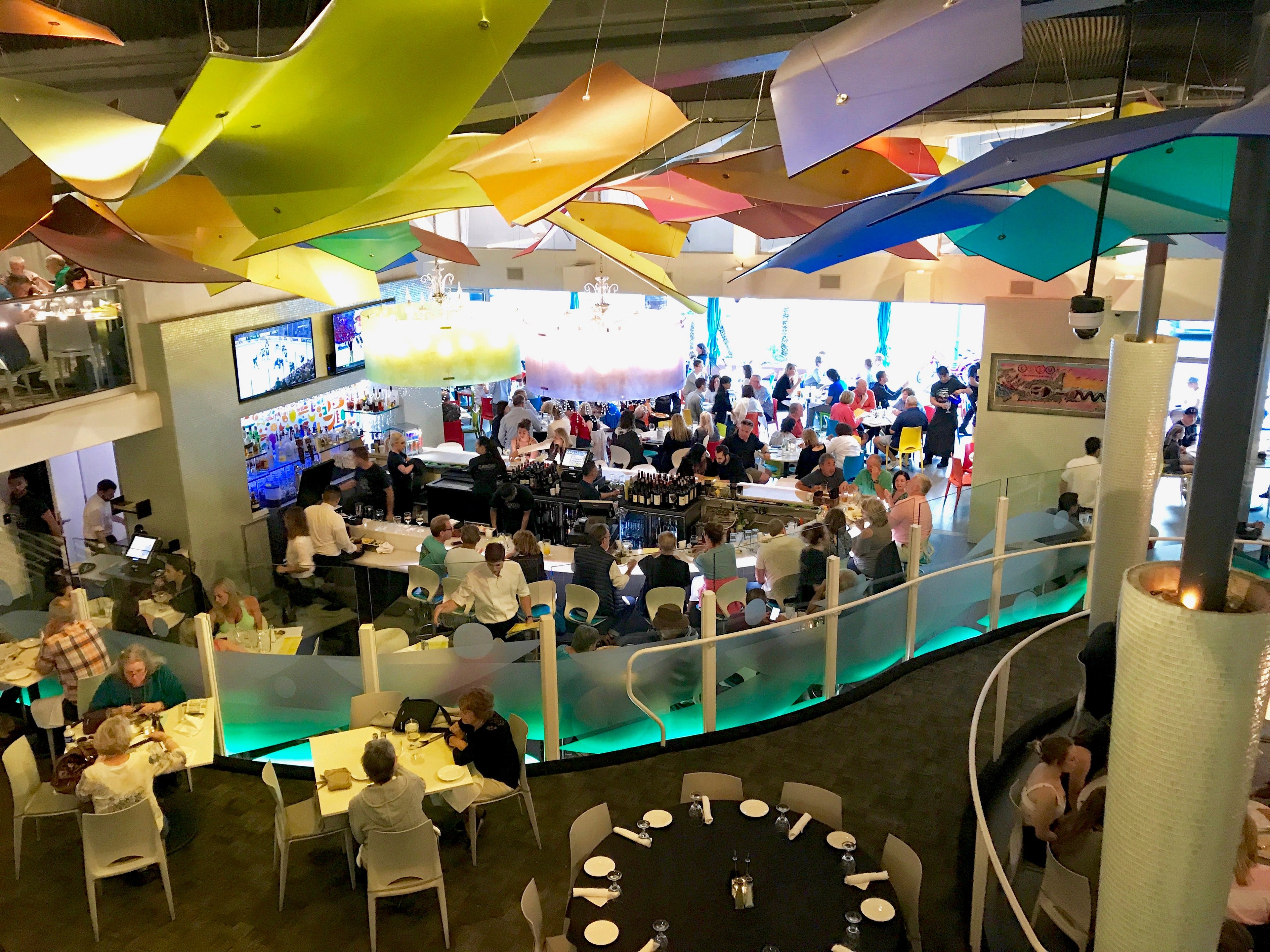 interior of Lulu California Bistro in Palm Springs