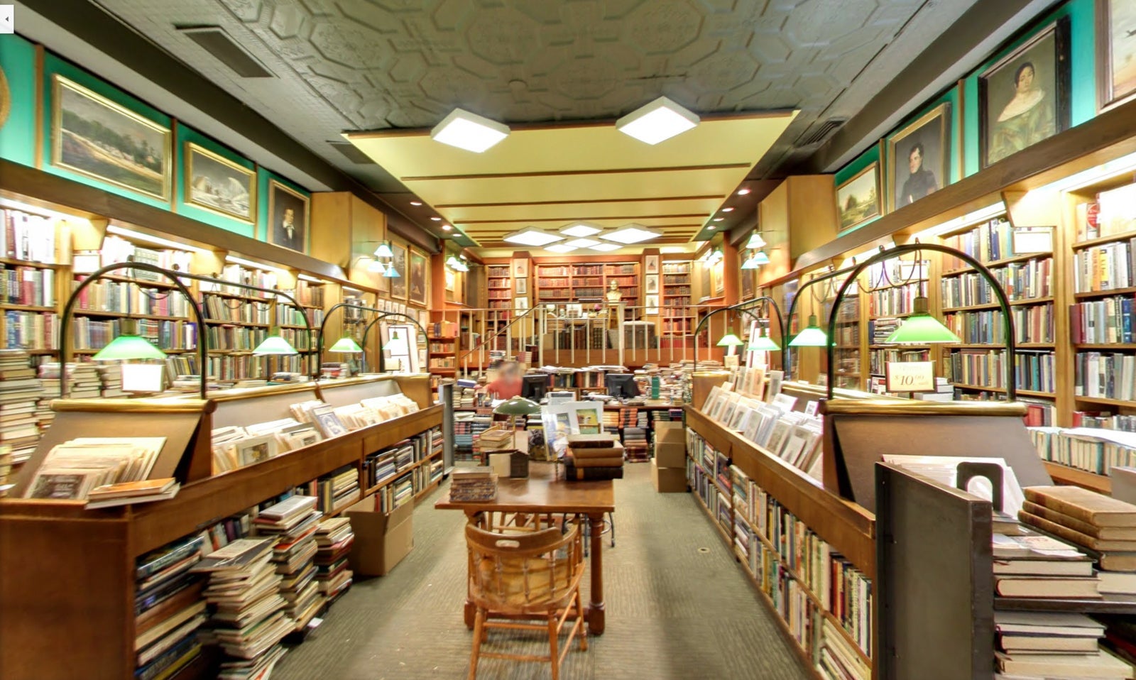 Inside the Argosy Bookstore in New York City. (Photo via Google Maps)