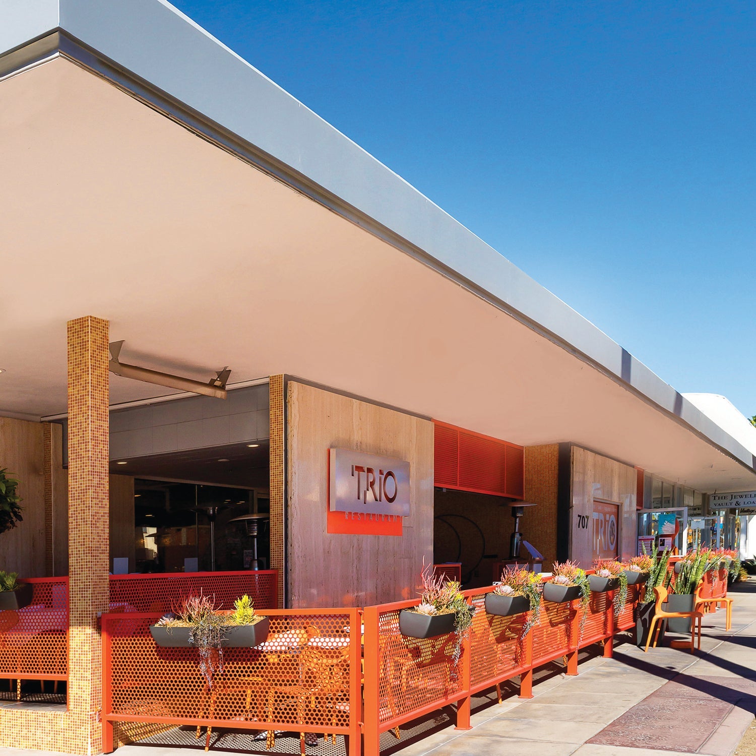 TRIO Restaurant exterior Palm Springs