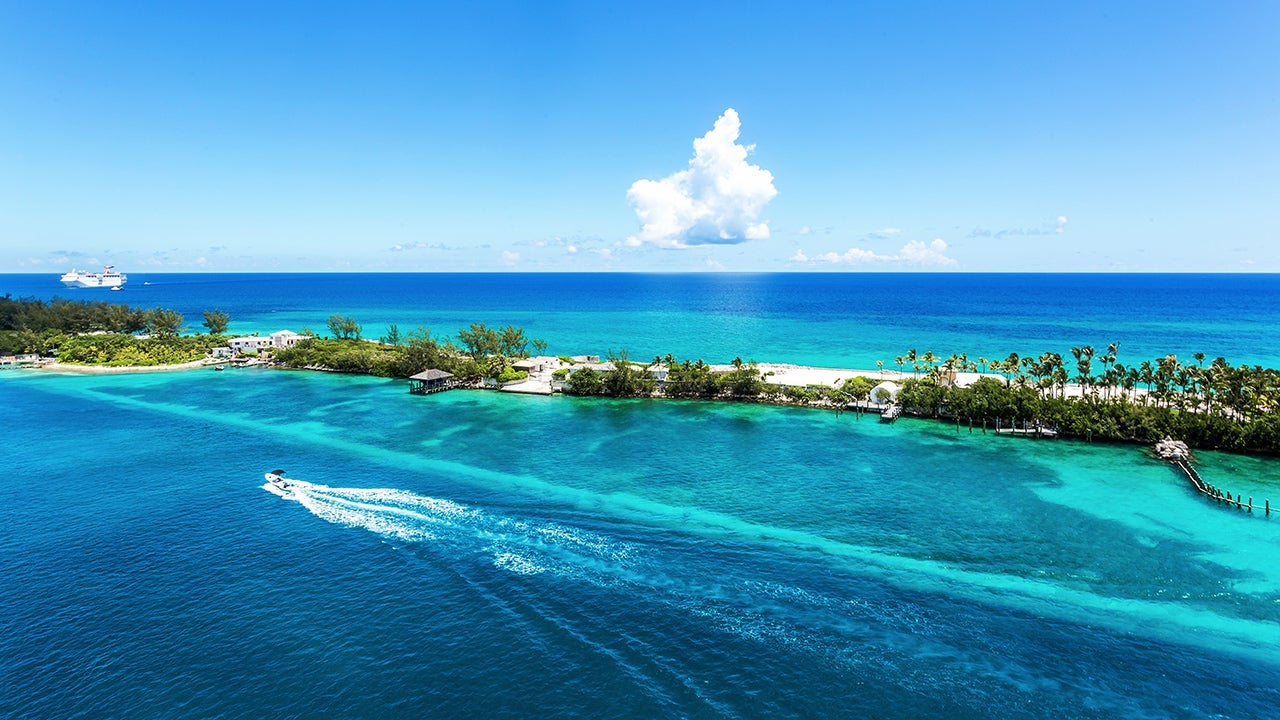 Coral reef at crystal waters at Caribbean Nassau