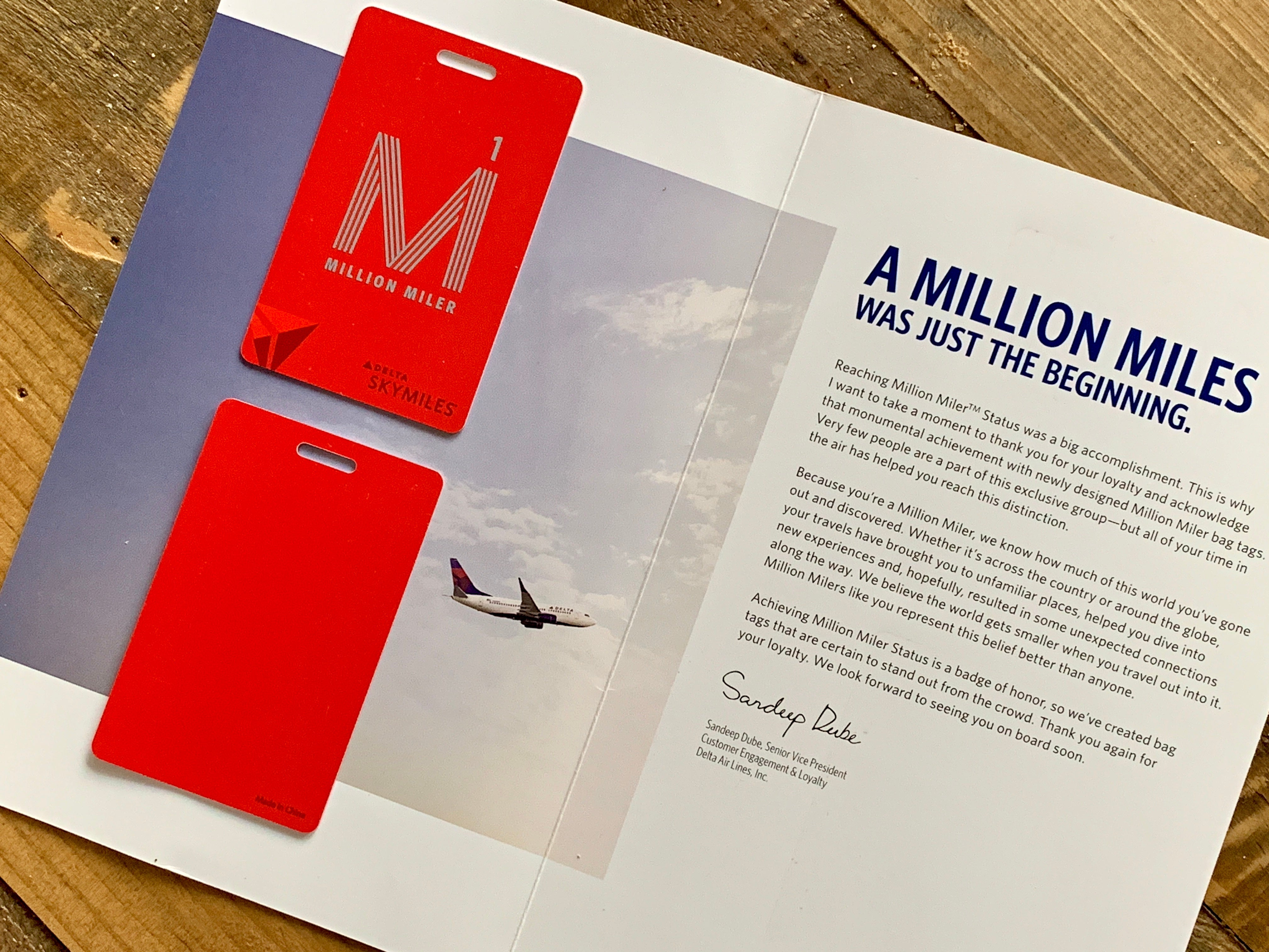 Delta Now Sending Brag Tags to Million Milers — Here's What
