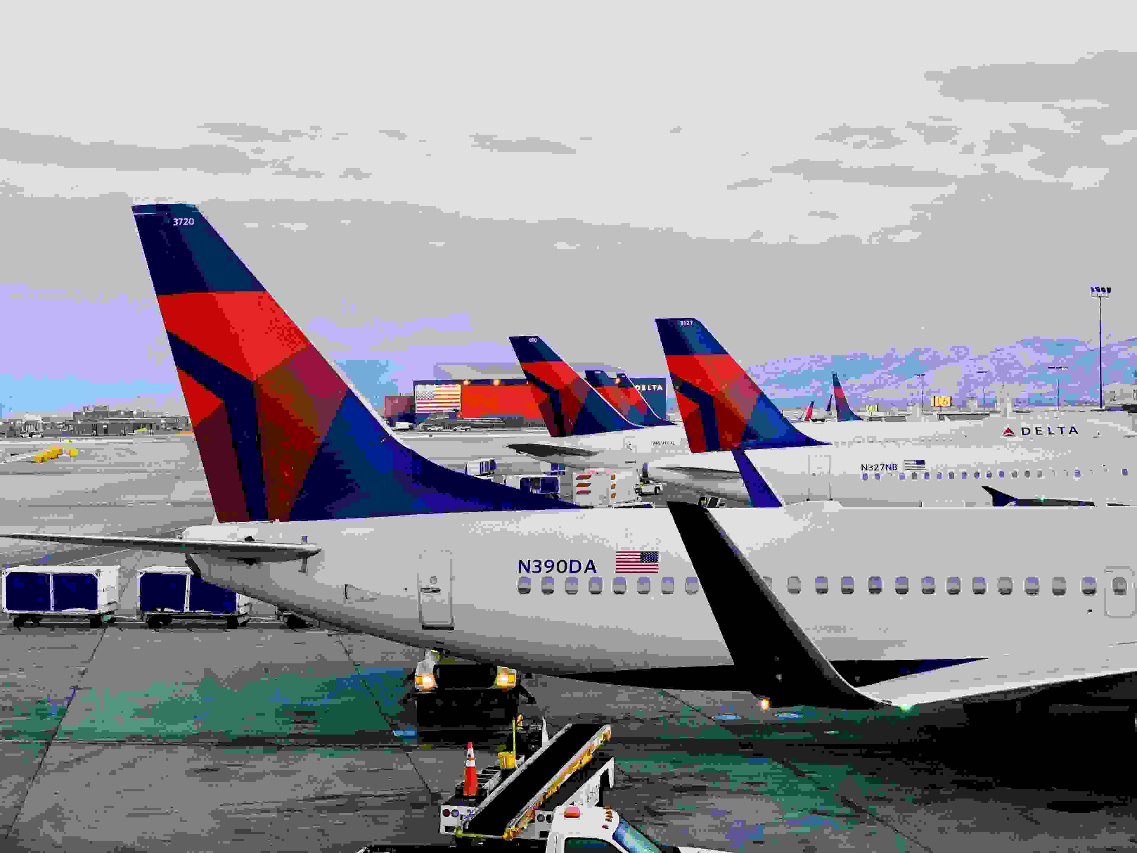 Delta Tail Planes Salt Lake City Airport SLC