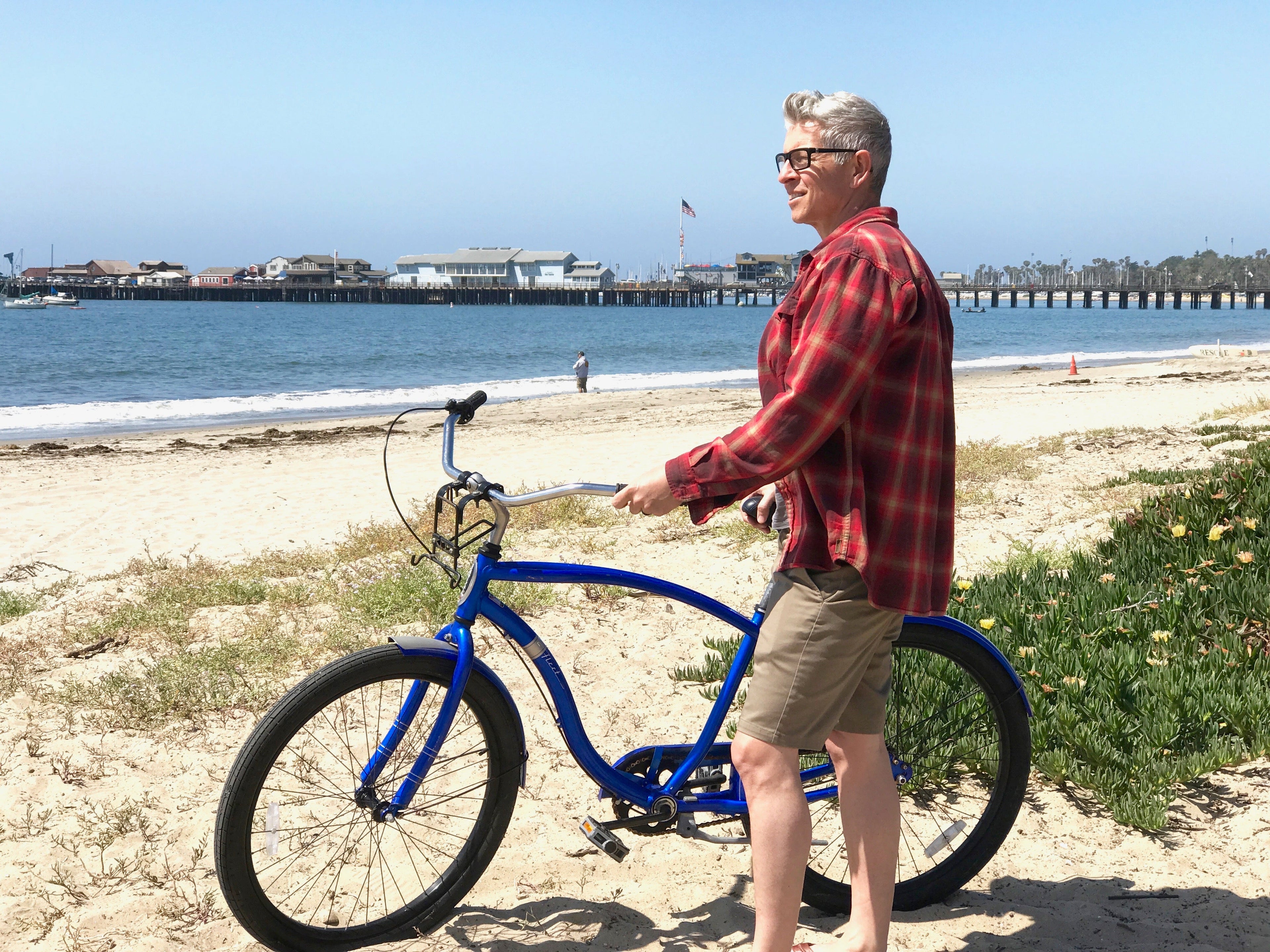 bike ride on Santa Barbara boardwalk