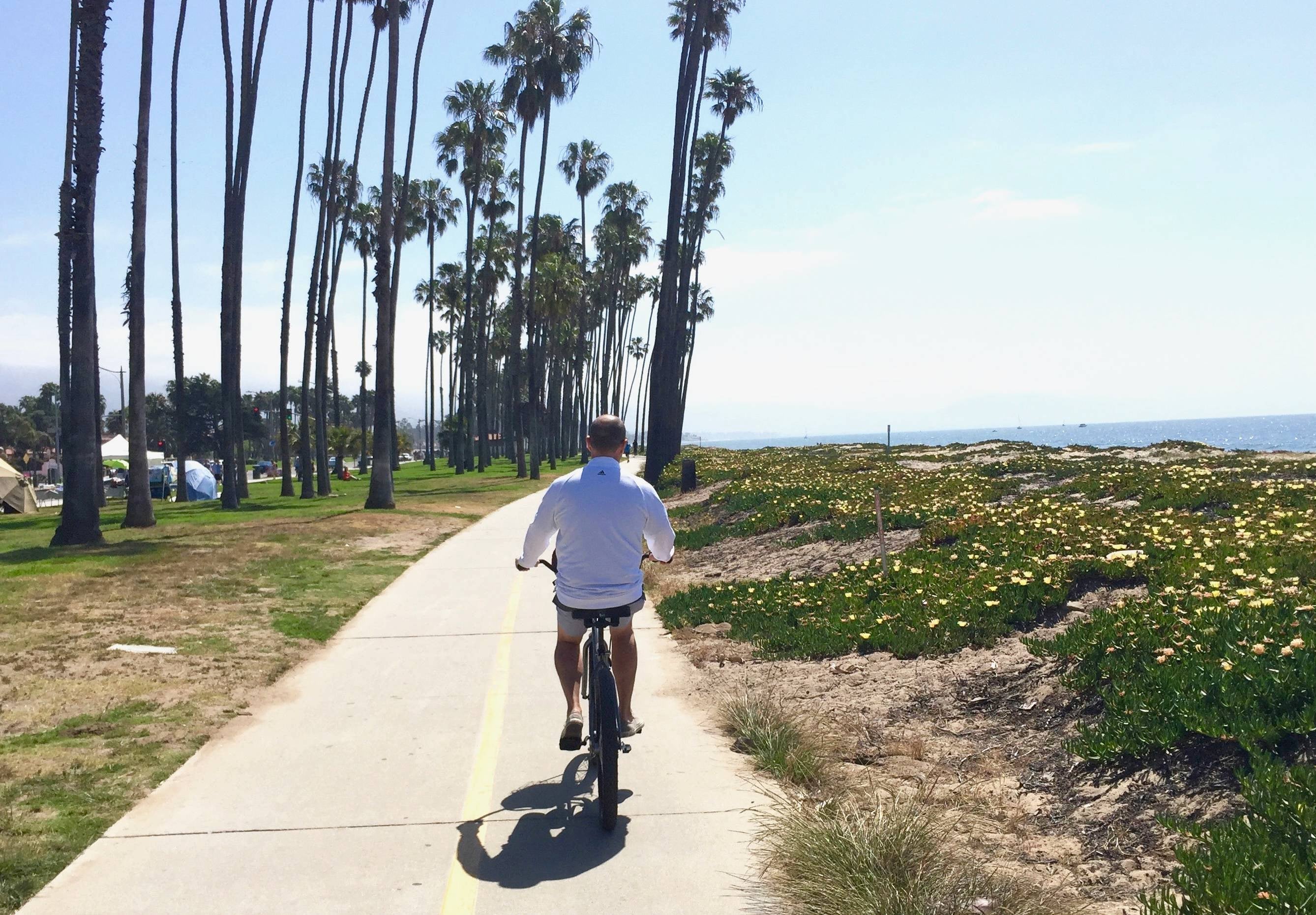 bicycle rental Santa Barbara beach boardwalk