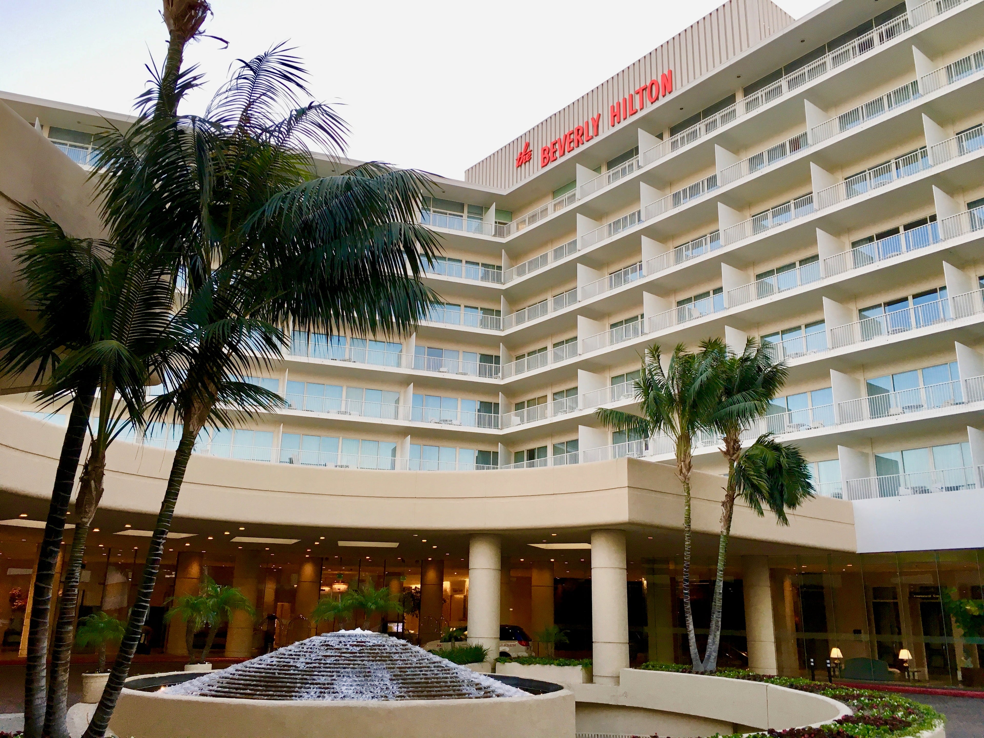 Beverly Hilton Hotel front entrance