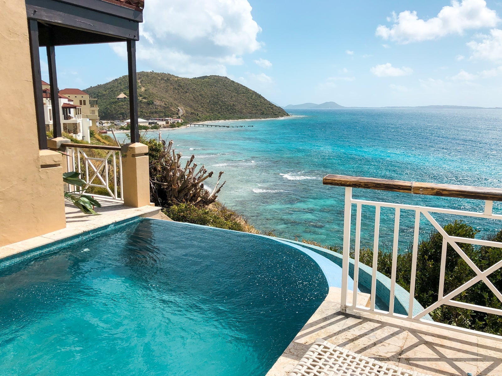 Plunge pool at the spa on Scrub Island