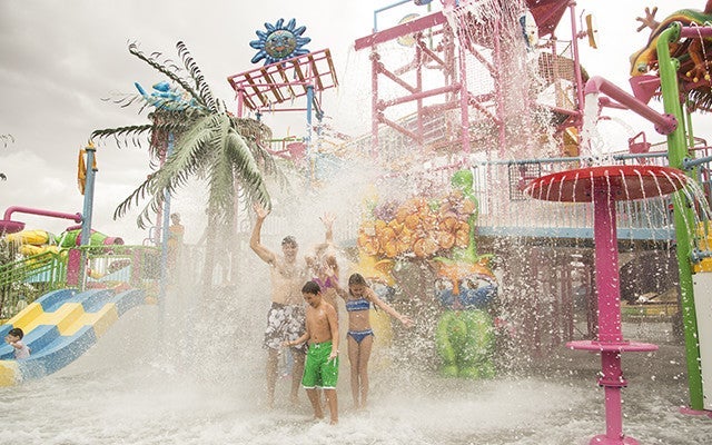 Paradise Falls at Wet n' Wild Water Park is a splashy playground for all ages. (Photo courtesy of Wet n' Wild)