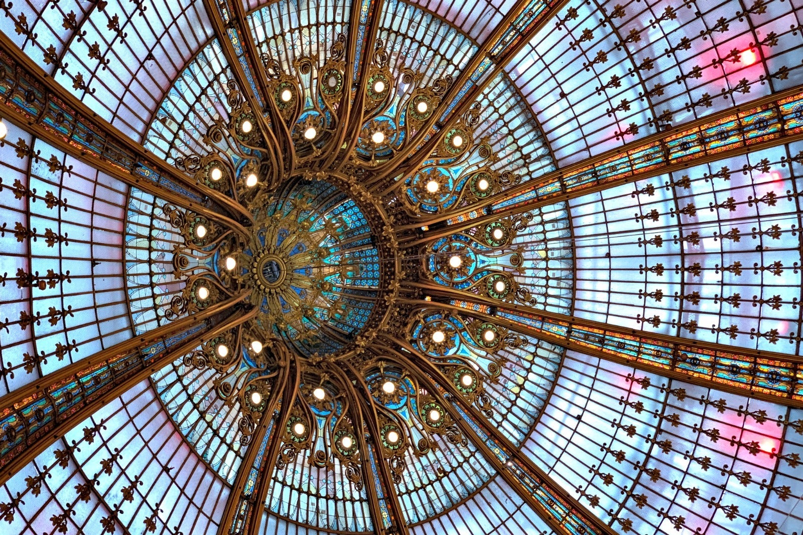 The ceiling at the Galleries Layfette department store in Paris.