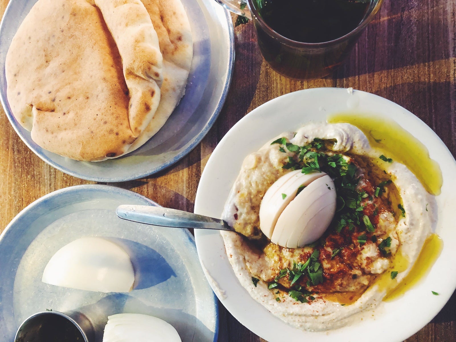 TPG's own Isabelle Raphael enjoyed her fair share of hummus while in Israel in December 2018. (Photo by Isabelle Raphael/The Points Guy)