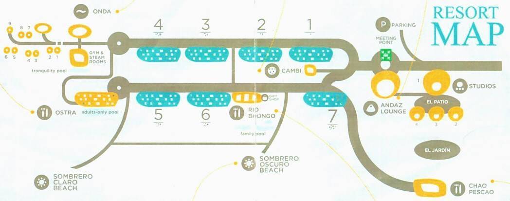 Andaz Papagayo Building Map