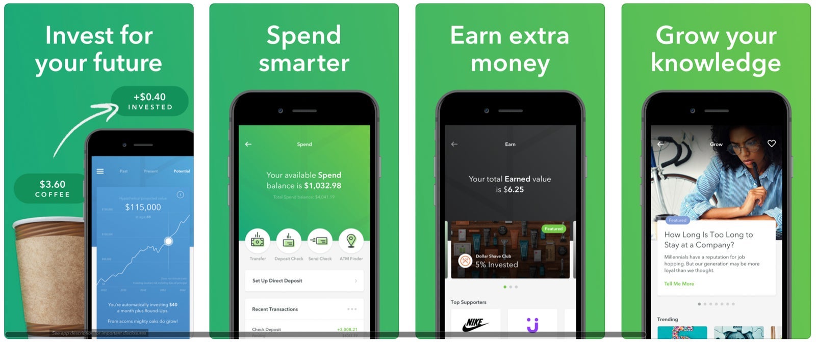 (Photo courtesy of Acorns: Invest Spare Change/iTunes)