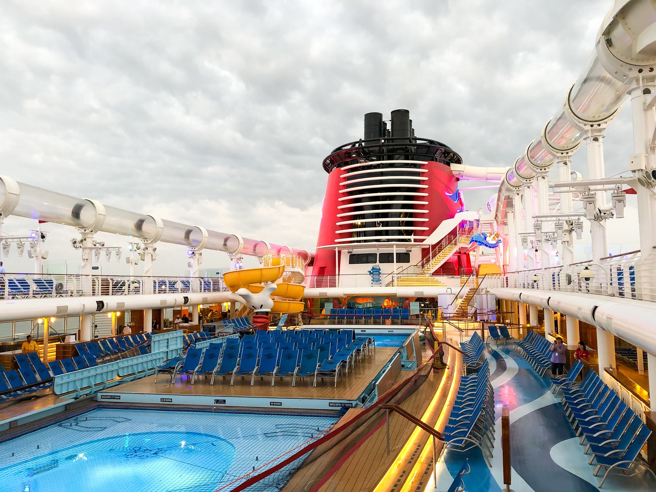 Disney Dream cruise ship pool deck.