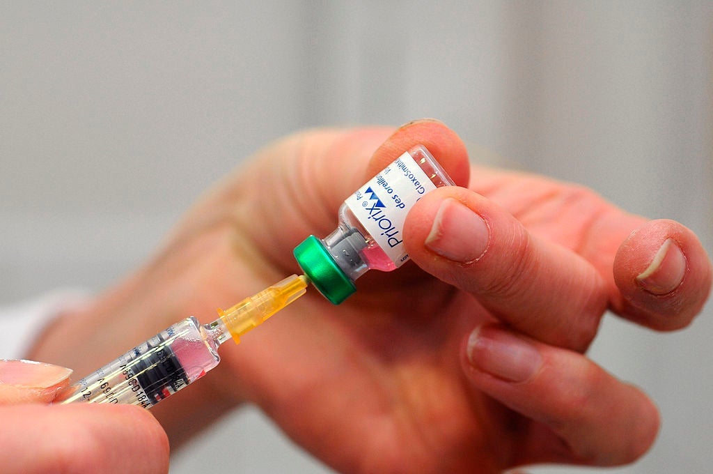 CDHS from Lyon in France, center for Health and Prevention. Public vaccination center. The consultations are are intended for children aged over 6 years old, teenagers, and adults. The compulsory vaccinations (diphtheria, tetanus and polio) are done free of charge, as well as certain recommanded vaccinations (measles, mumps, german measles, whooping cough, hepatitis B). The others are made upon medical prescription (hepatitis A, meningitis C, HPV vaccine). The Dr Francine Coston, doctor practices in this center. (Photo by: Media for Medical/UIG via Getty Images)