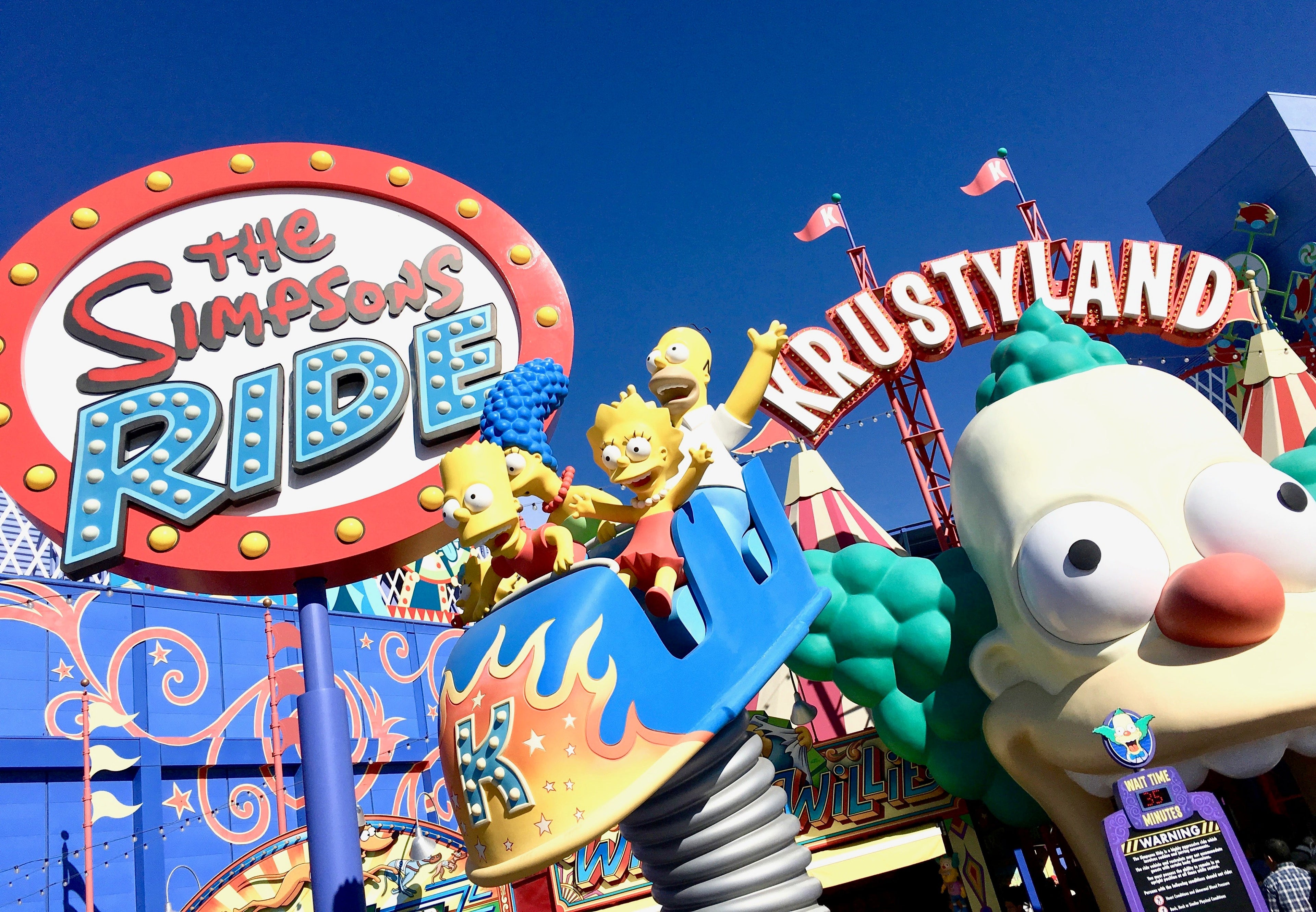 Simpsons ride at Universal Studios Hollywood