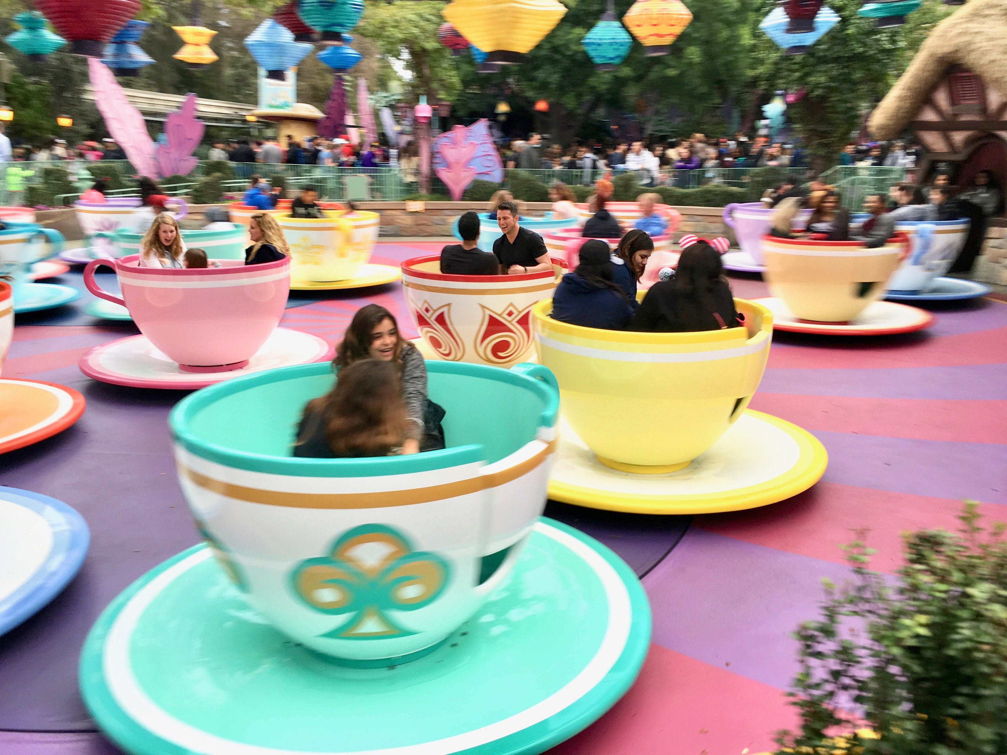 Mad Hatter Tea Cups ride at Disneyland