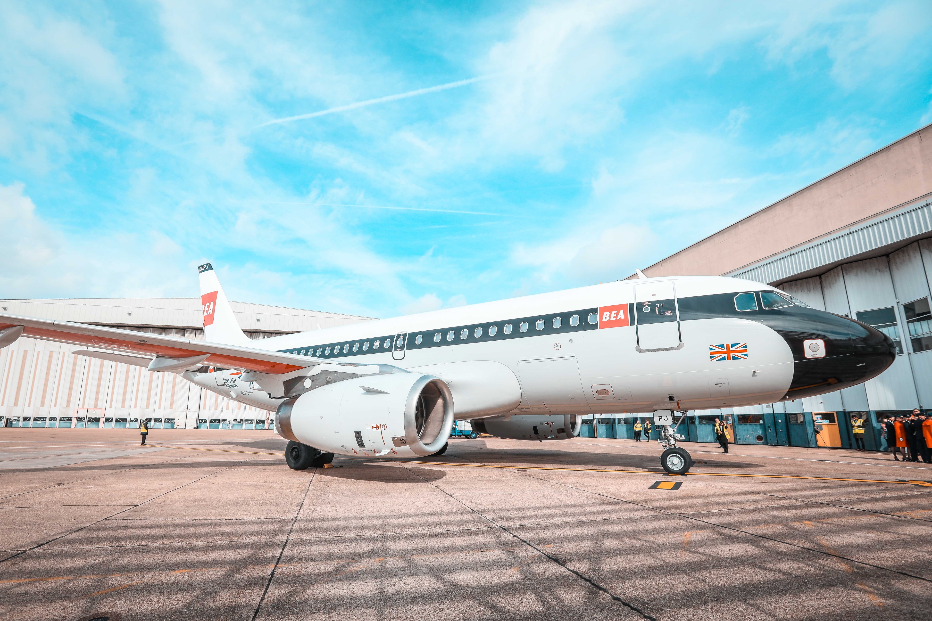 British Airways special BEA livery Airbus A319. Photo by Nicky Kelvin / The Points Guy