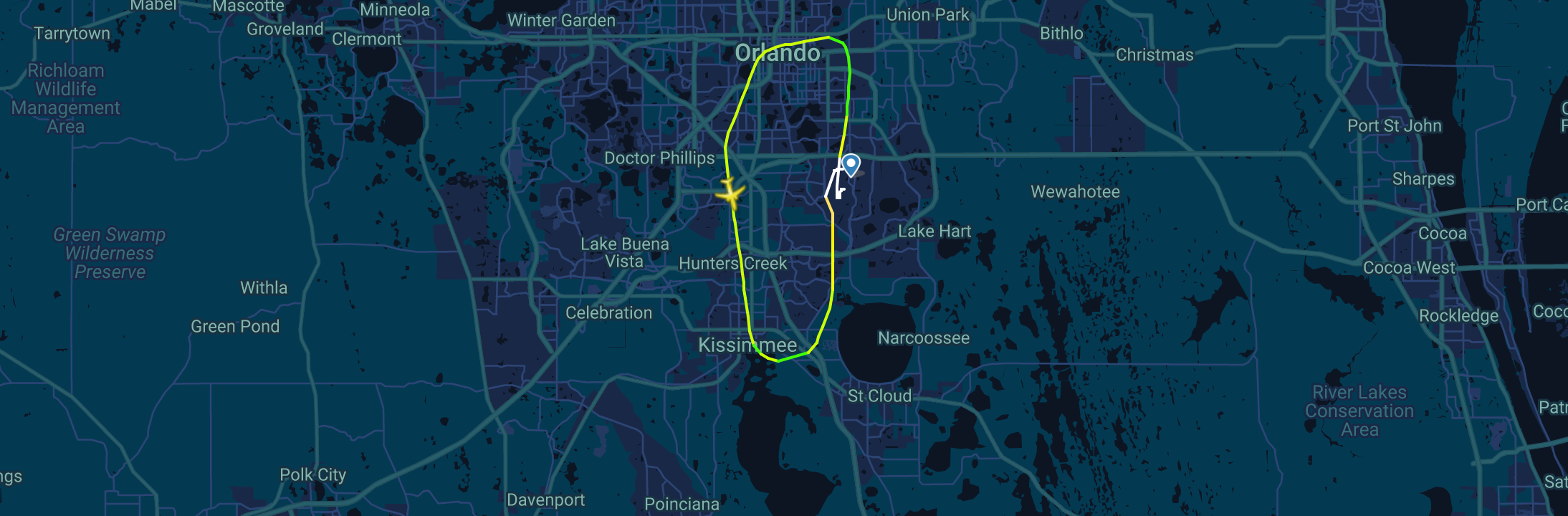 The flight's path (Image via Flightradar24)