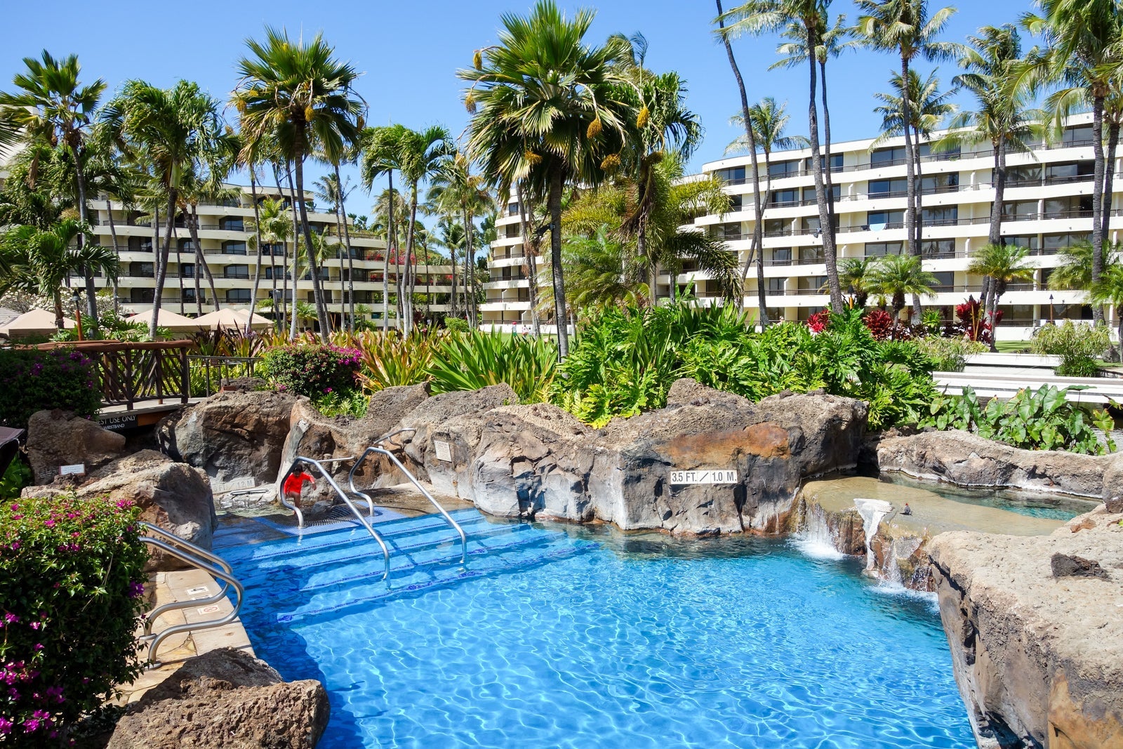 a pool at a resort hotel in Hawaii