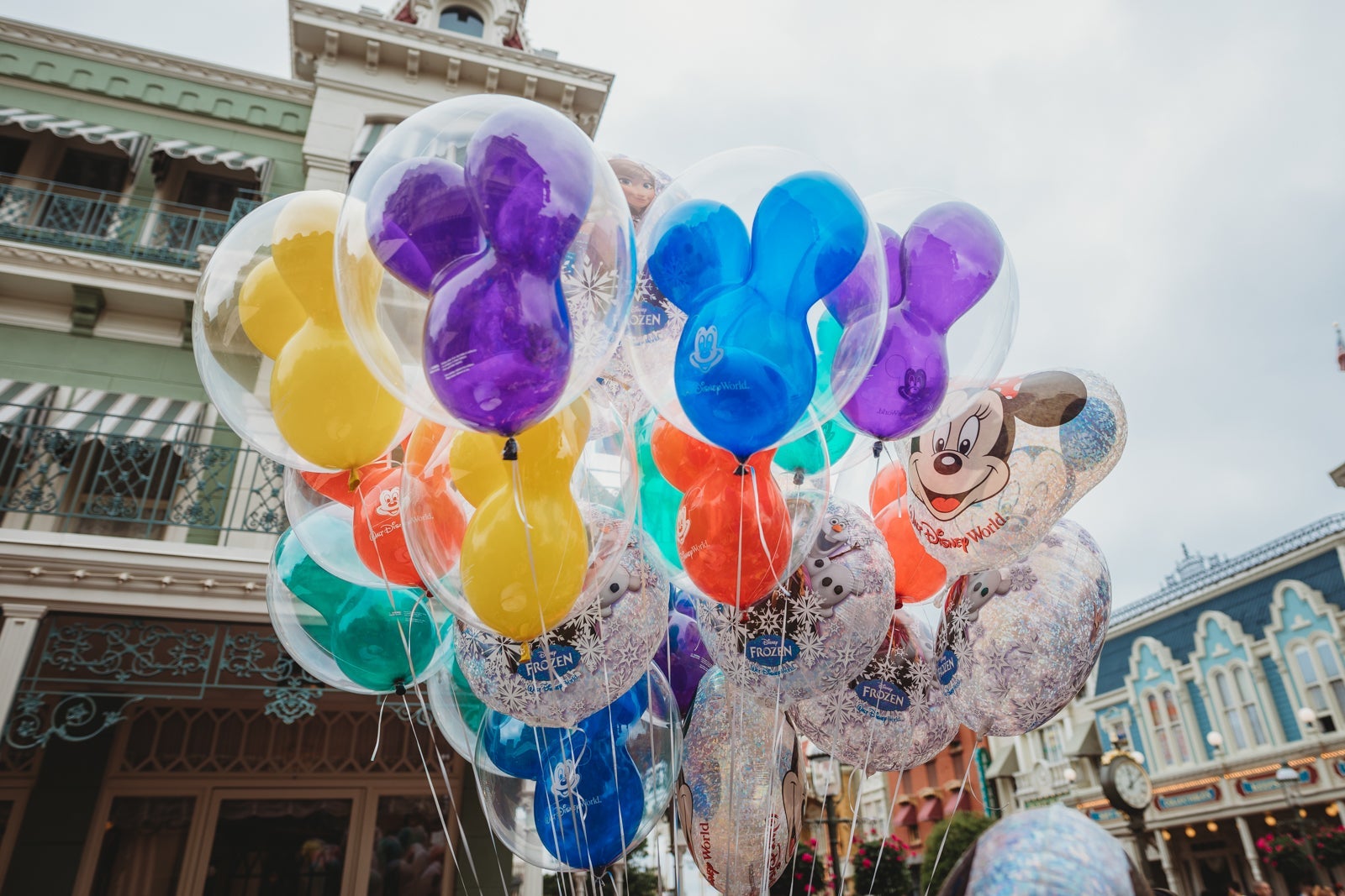 Mickey-themed balloons at Disney