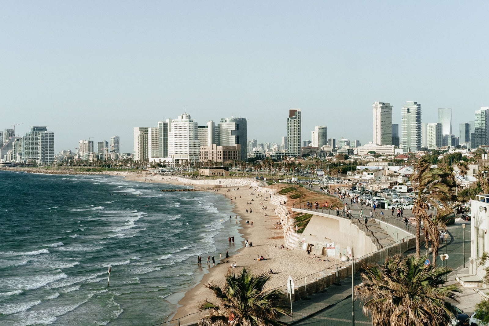 The city overlooks the beach in Tel Aviv-Yafo, Israel. (Photo by Adam Jang/Unsplash)