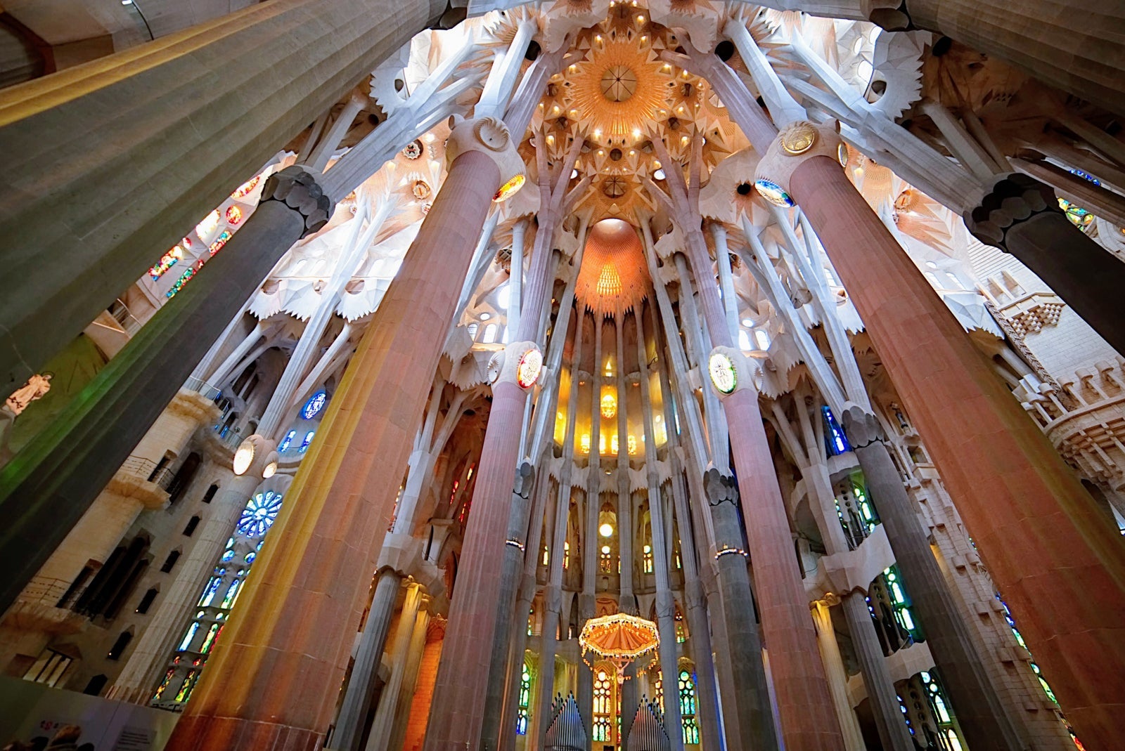 Inside La Sagrada Familia. (Photo by Eleonora Albasi/Unsplash)