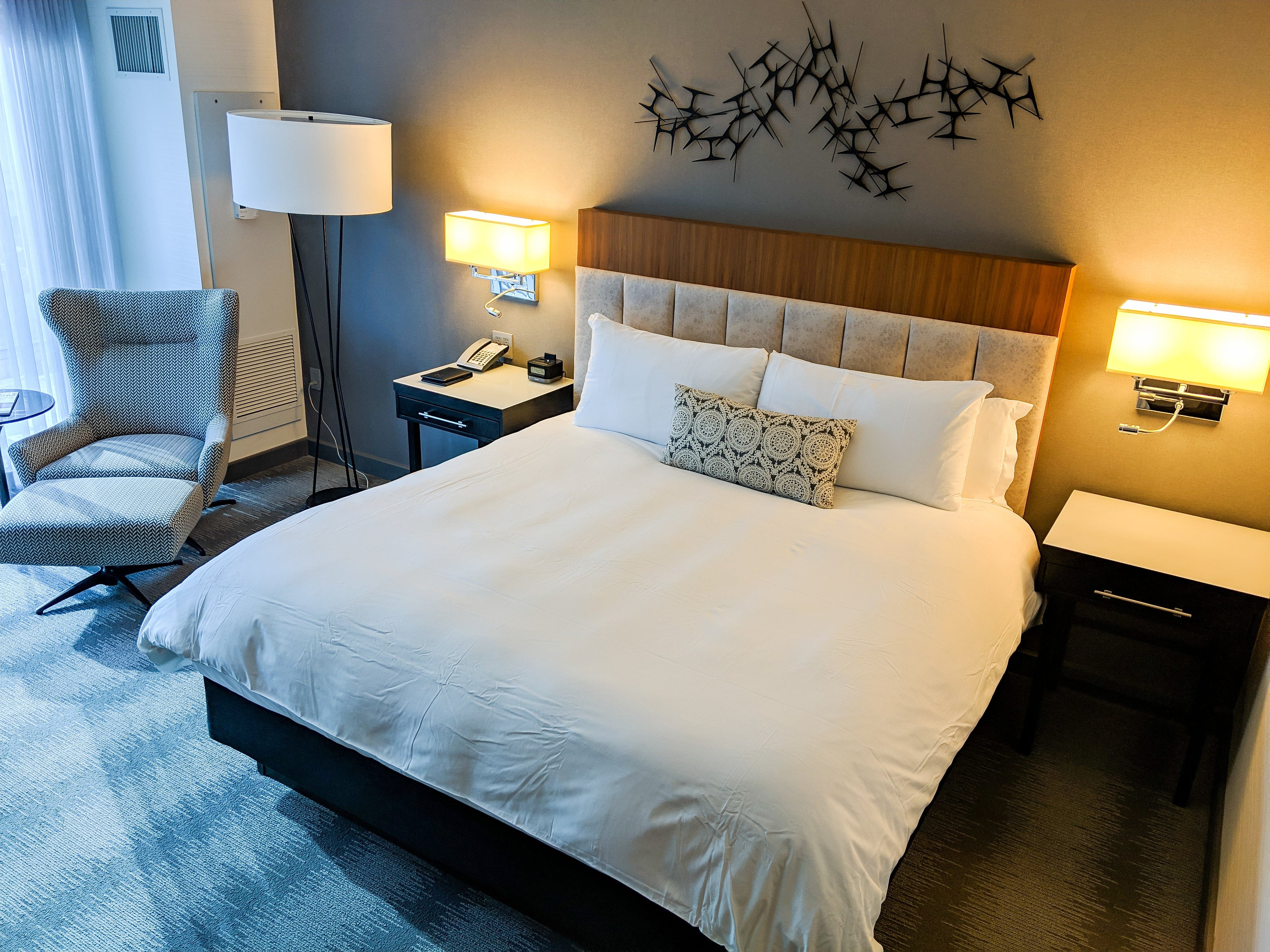 Our Premium King room at the Loews Chicago was comfortable and very livable.