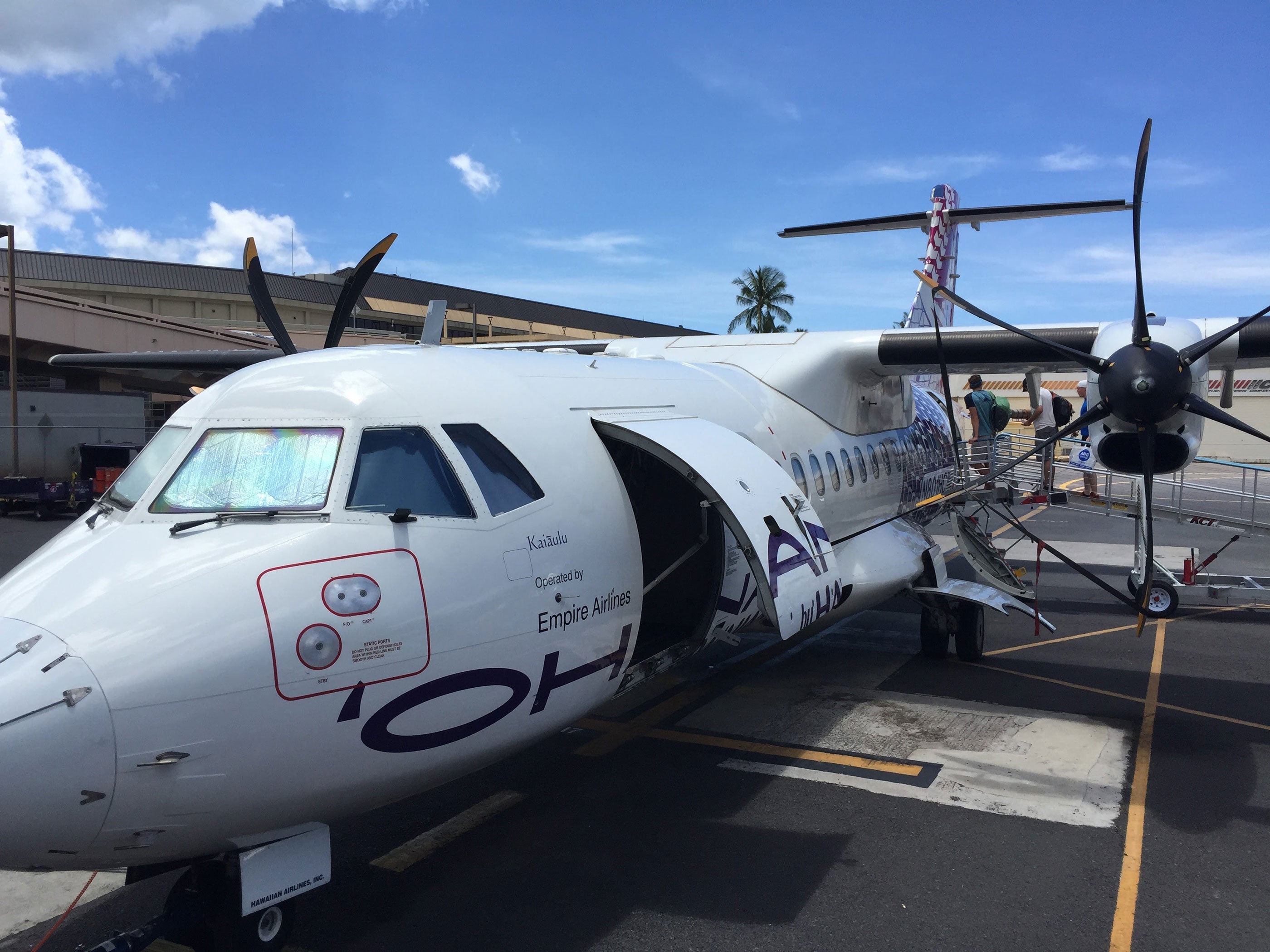 Chances are you'll be on a small plane like this one when flying between Honolulu (HNL) and Molokai (MKK)
