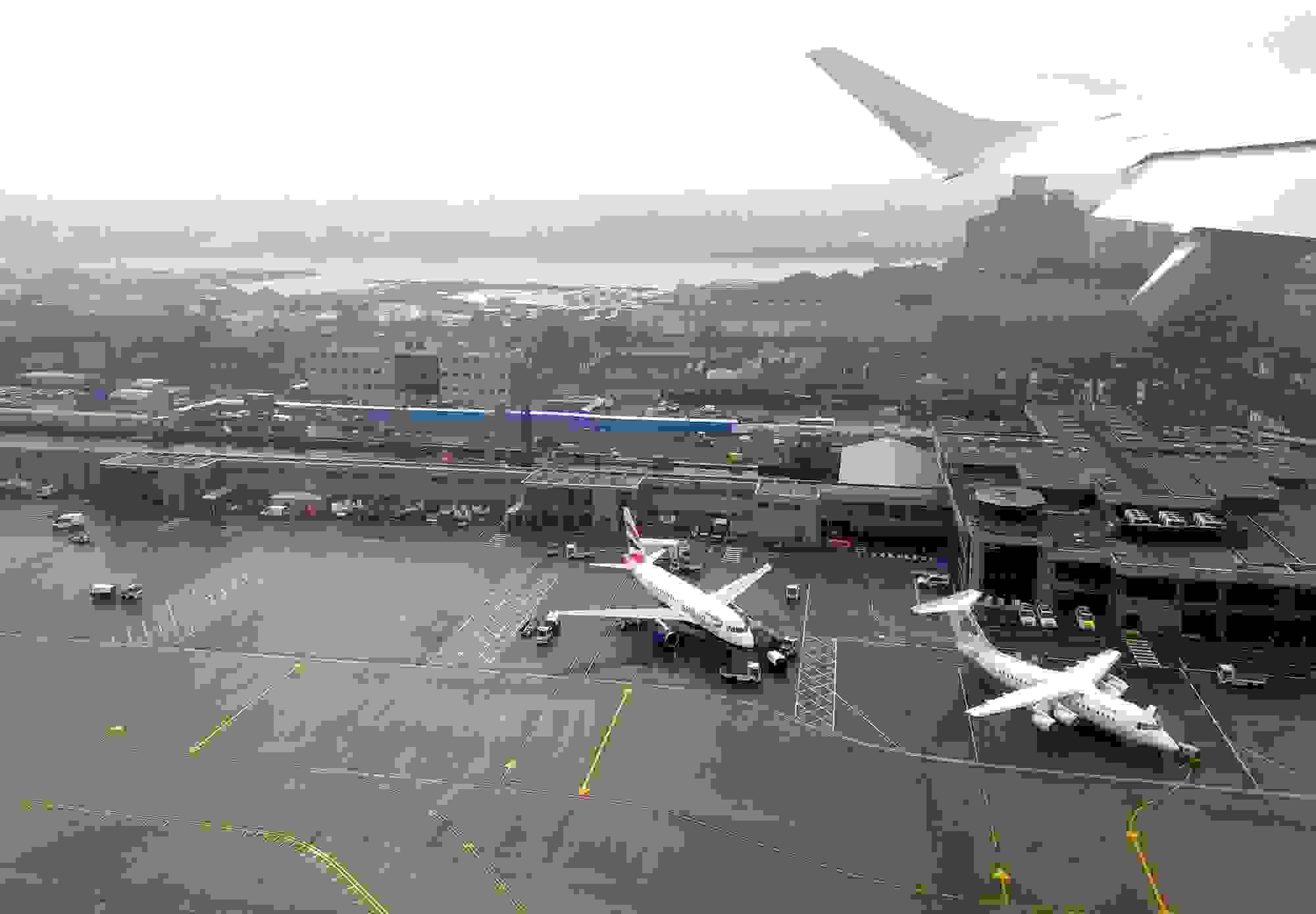 Taking off from London City Airport in January 2018. The airport's small size is evident. (Photo by Alberto Riva/TPG)