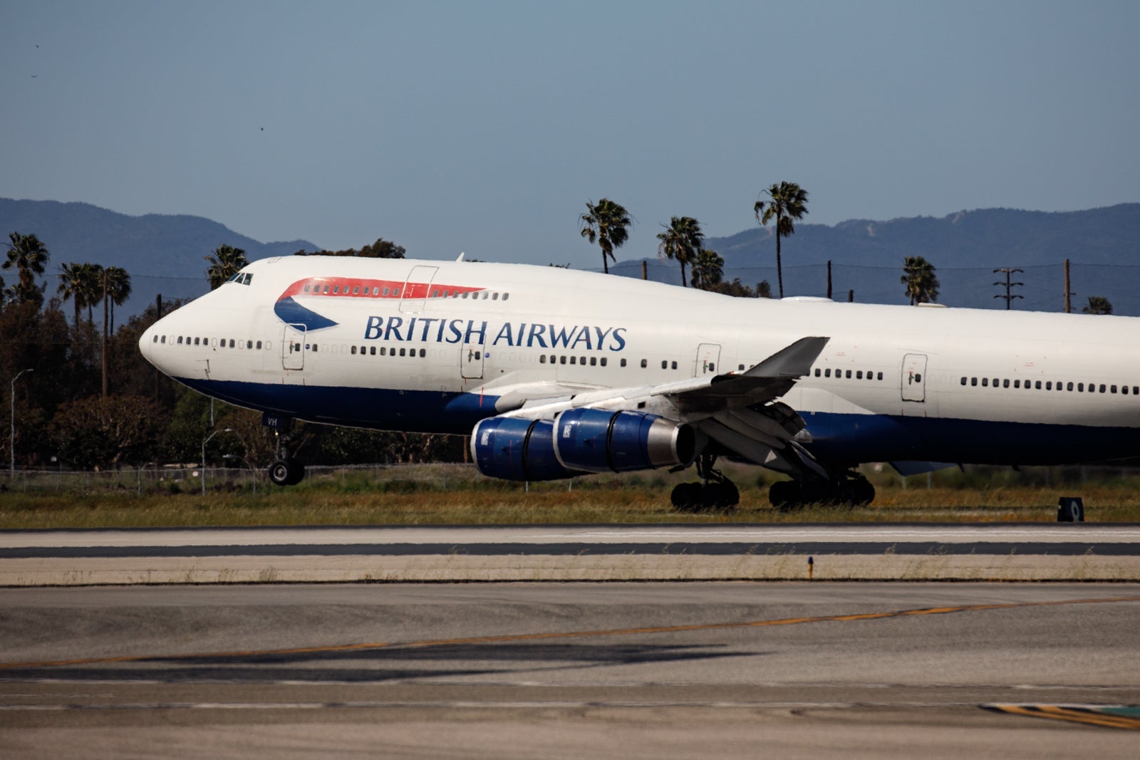 A British Airways Boeing 747-400 (Registration G-CIVH) lands at Los Angeles International Airport (LAX) on Friday, March 29, 2019 in Los Angeles, Calif. © 2019 Patrick T. Fallon for The Points Guy