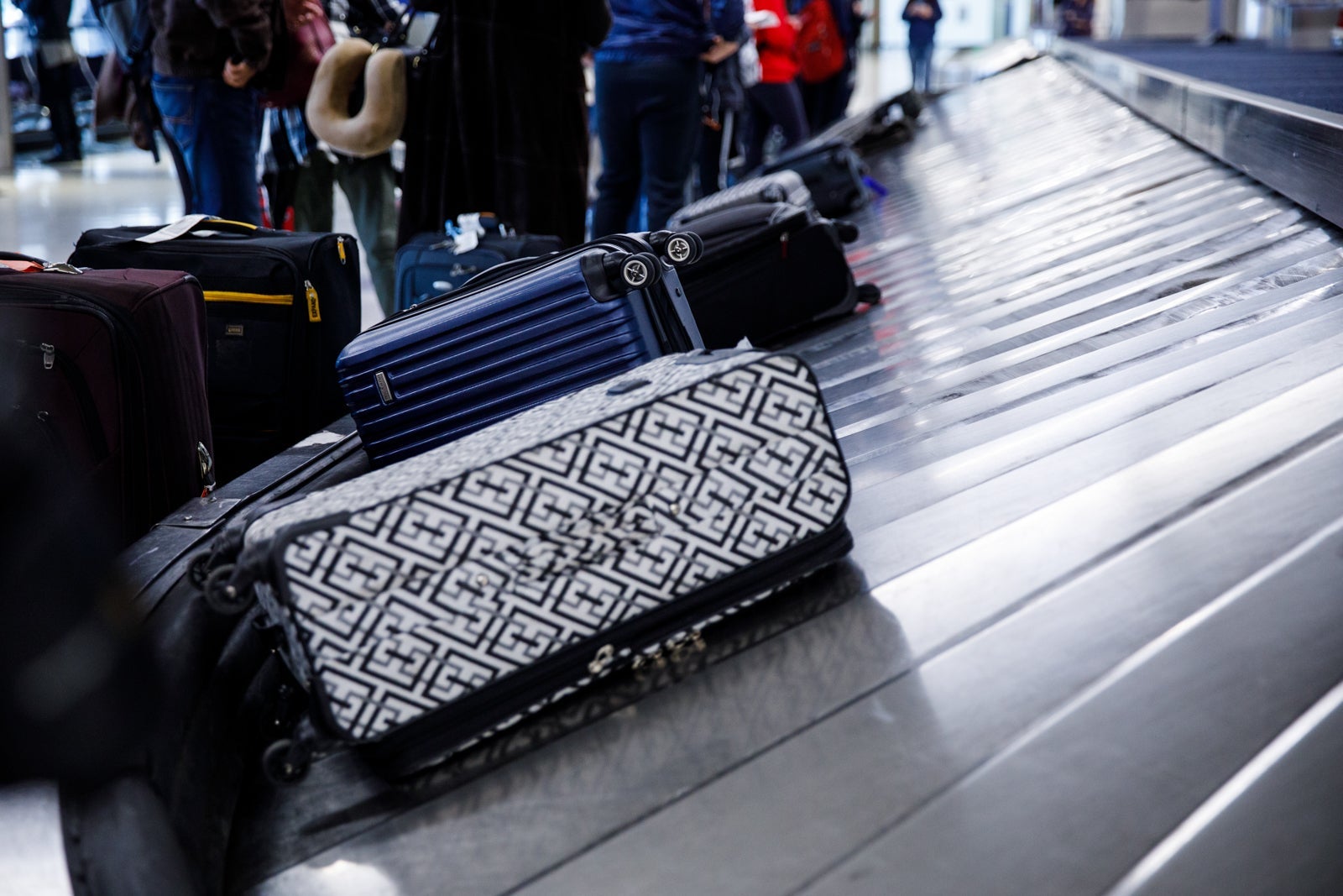 Baggage arrives from Delta Air Lines flights at Los Angeles International Airport (LAX)