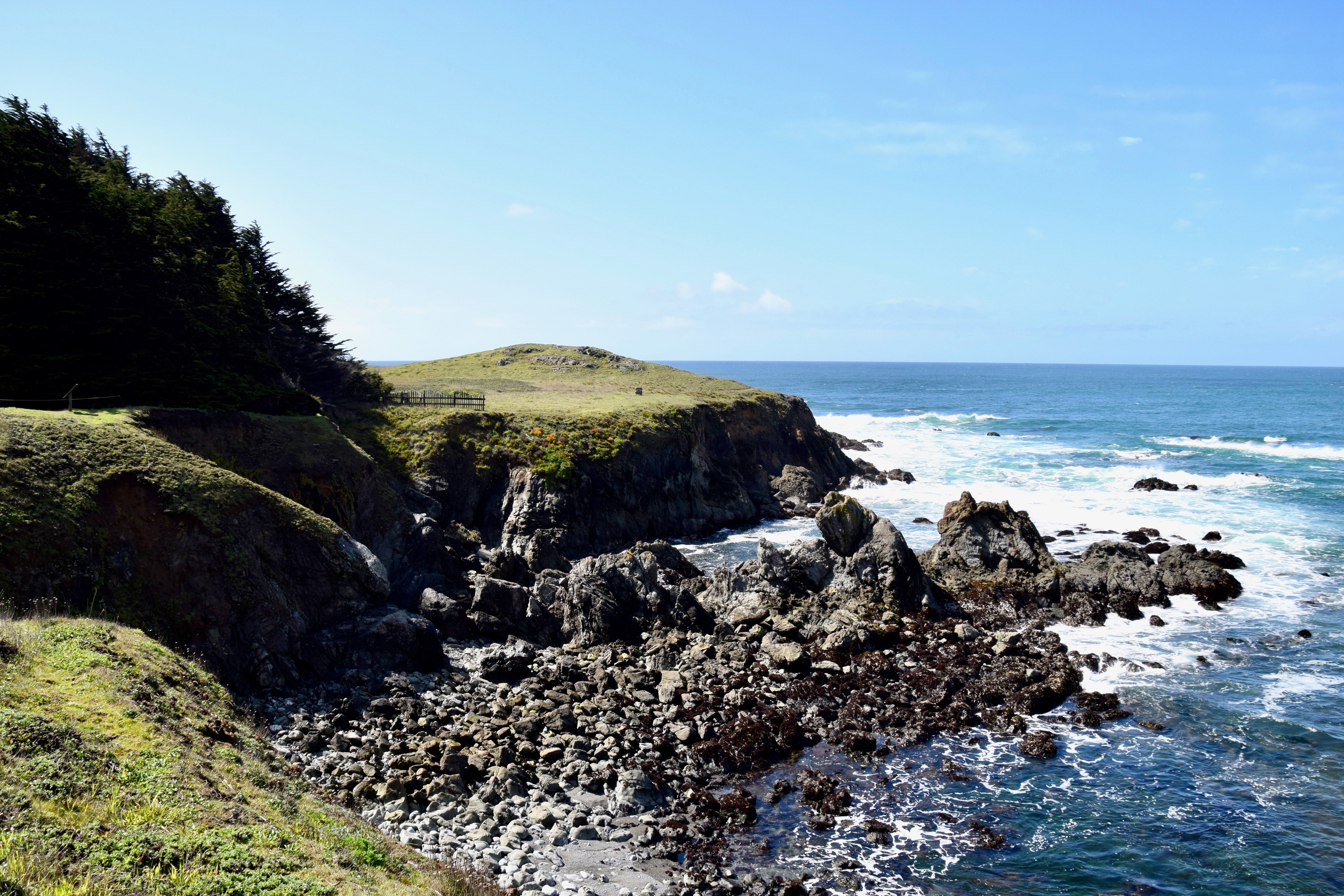 Sea cliffs near Mendocino California