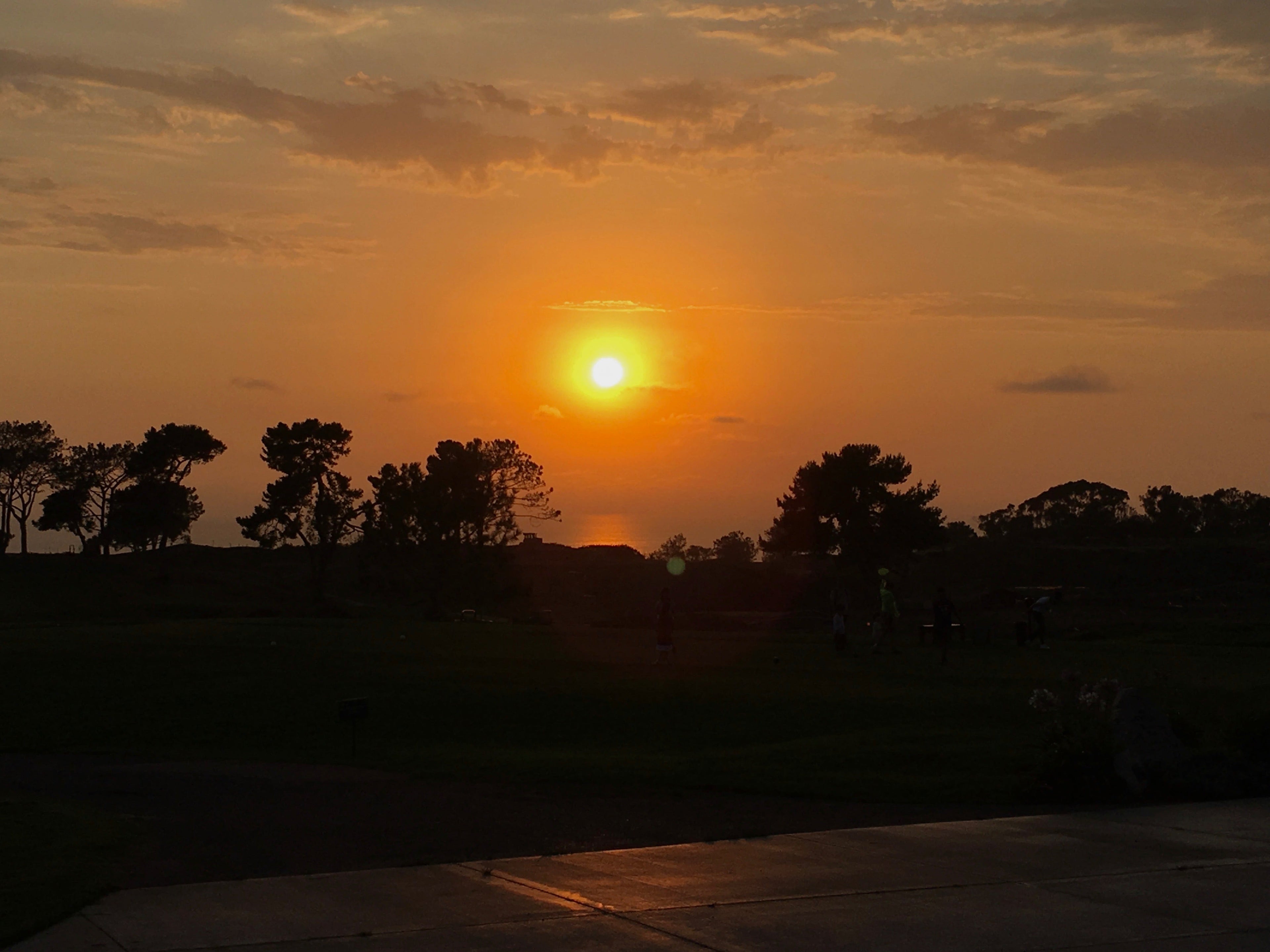sunset over Torrey Pines golf course San Diego