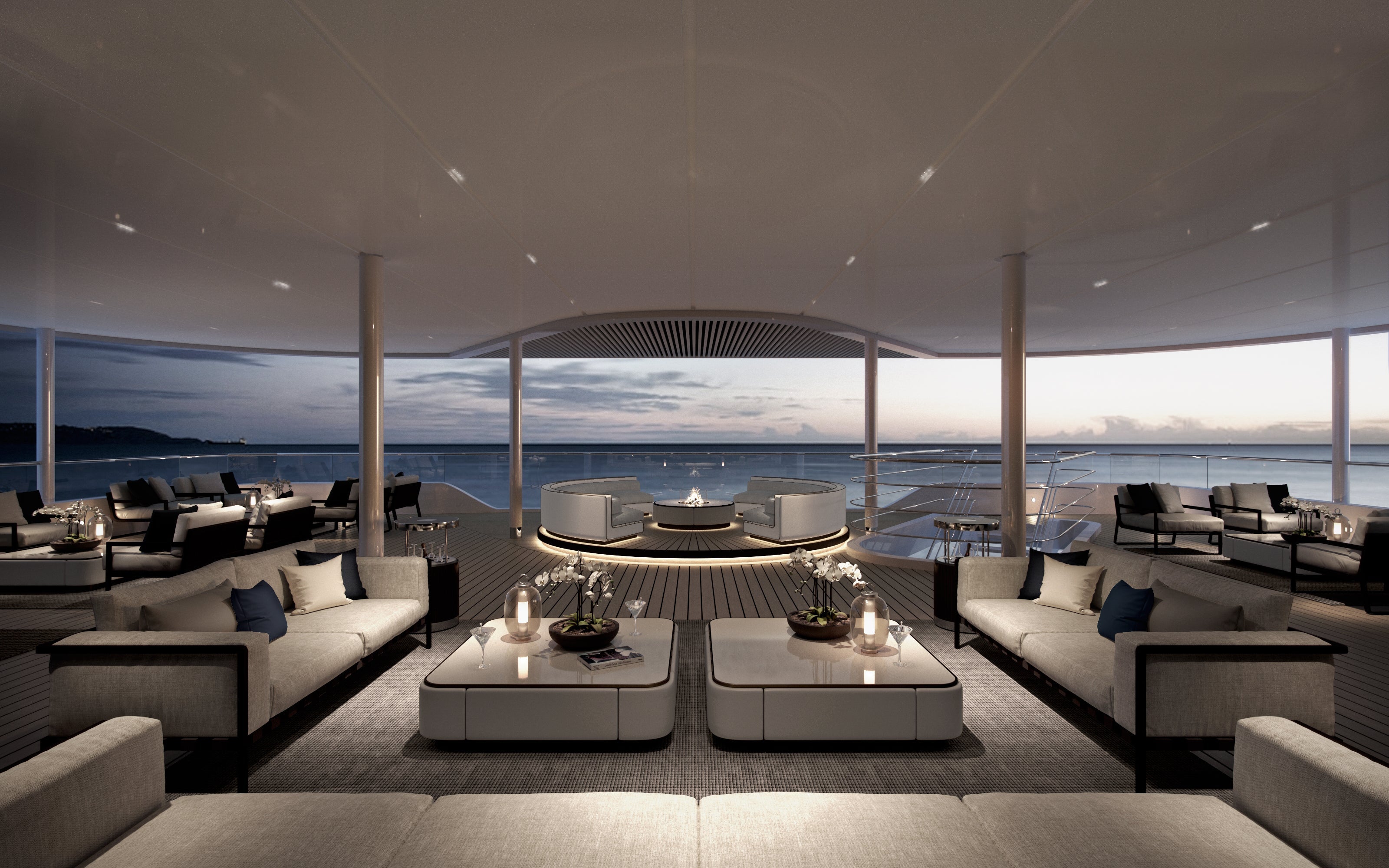 Rendering of Silver Origin lounge terrace. Courtesy of Silversea.
