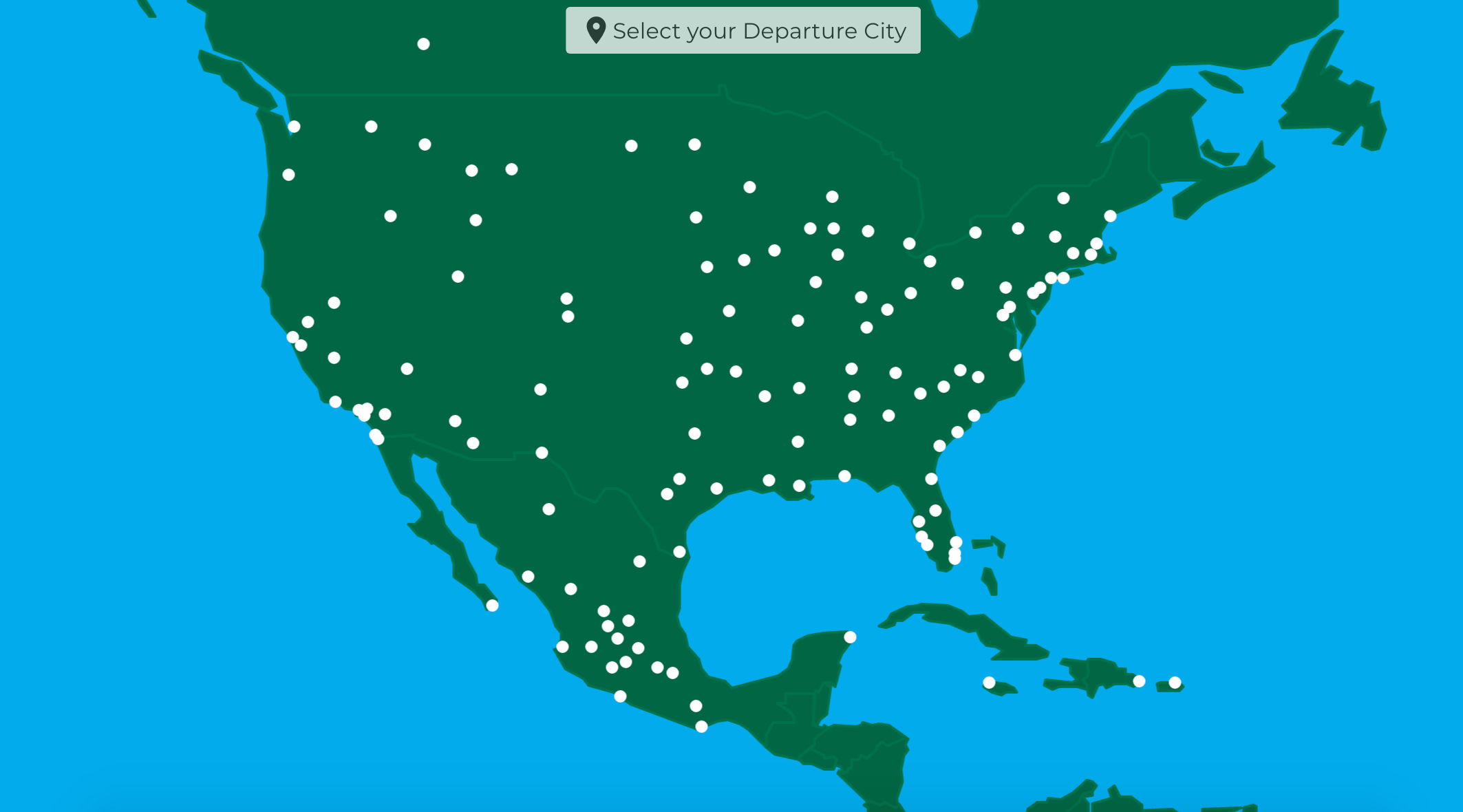 Cities Served by Frontier as of April 2019 (Image via FlyFrontier.com)