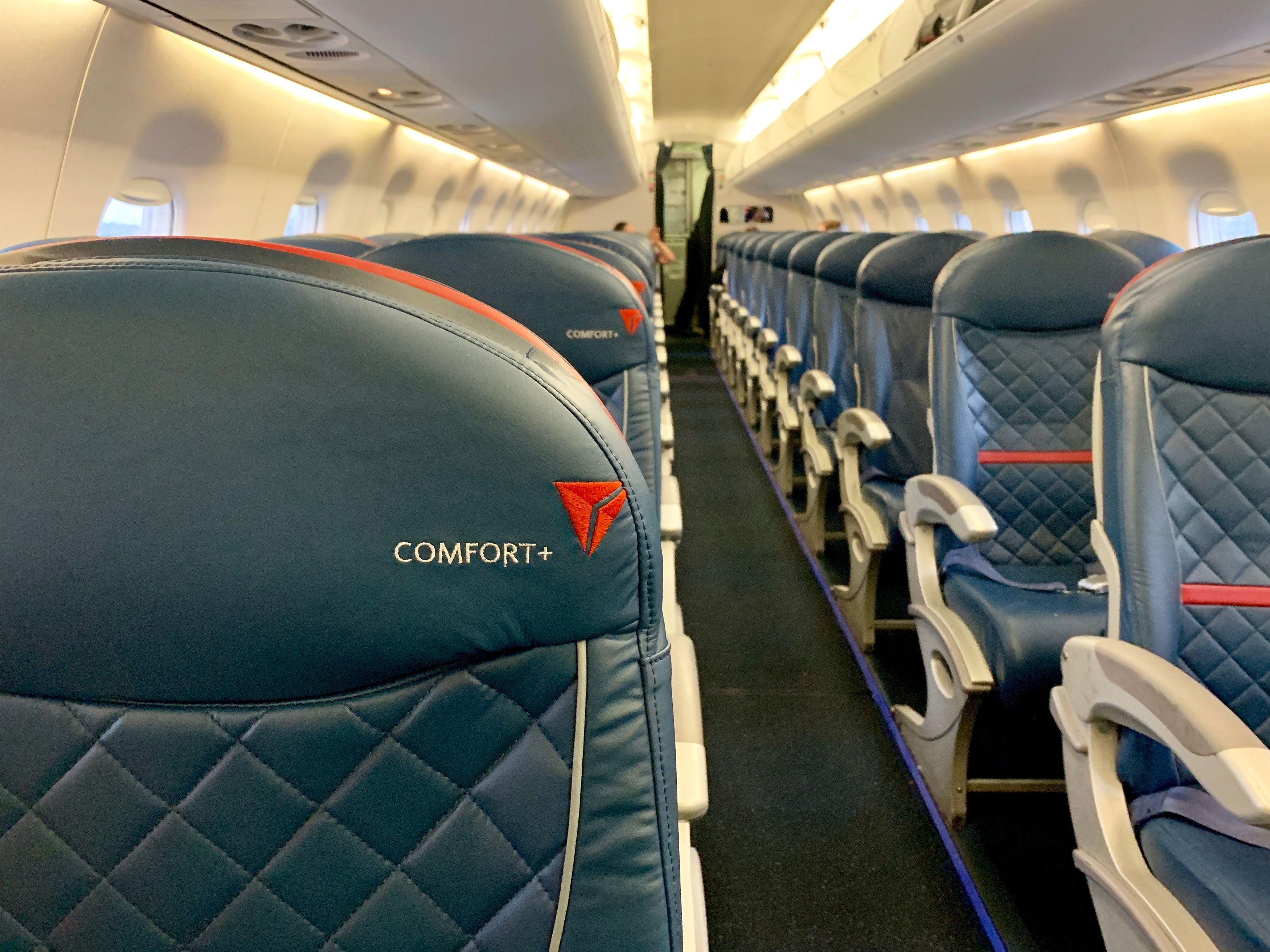 Delta Comfort+ seating on an Embraer 175 regional jet