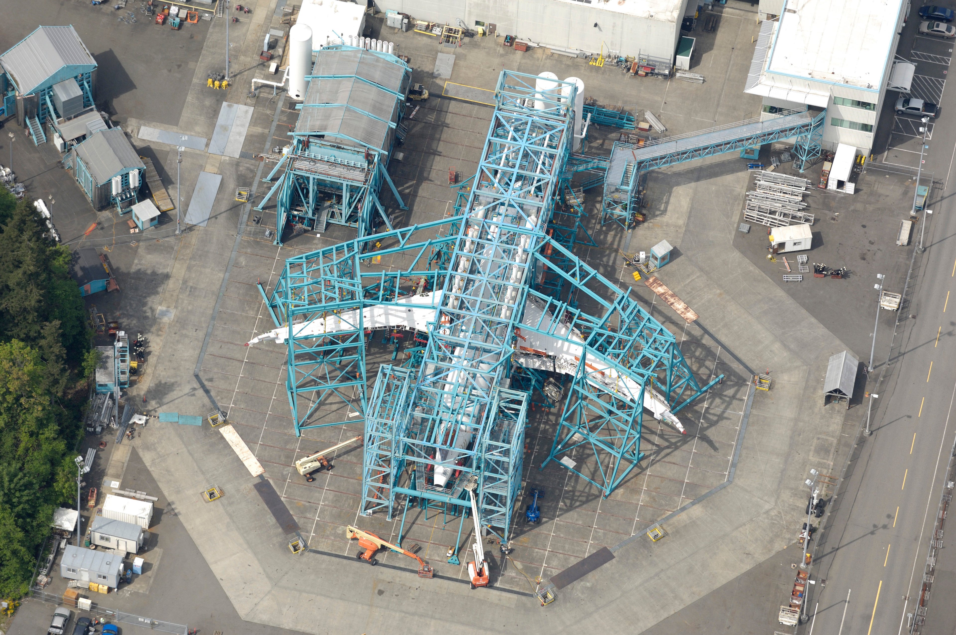 Boeing 787-8 Dreamliner fatique-test rig. (Photo by: Aviation-images.com/UIG via Getty Images)
