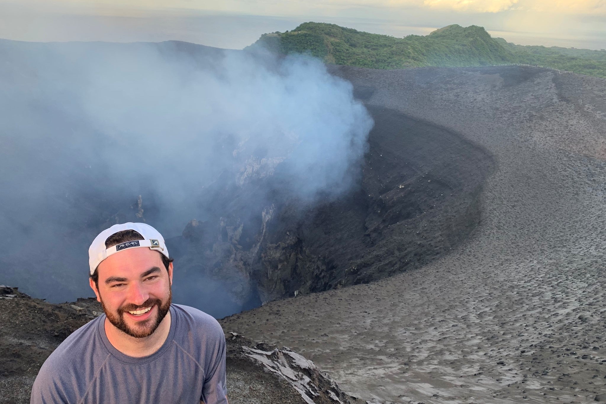 David atop Vanuatu's Mount Yasur - one of the most active volcanoes on the planet.