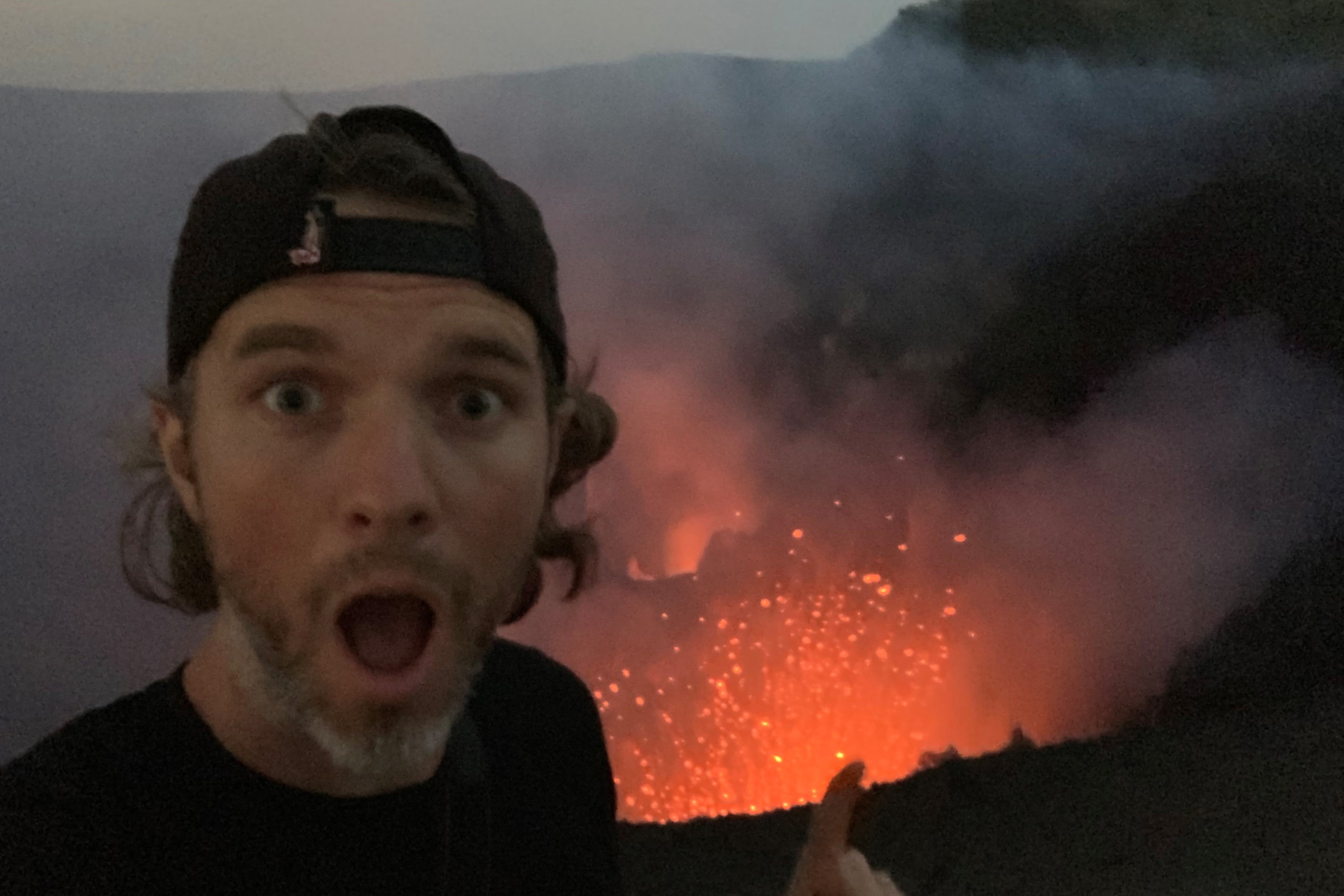 David decided to Mount Yasur after seeing my Instagram posts on the volcano one month before.