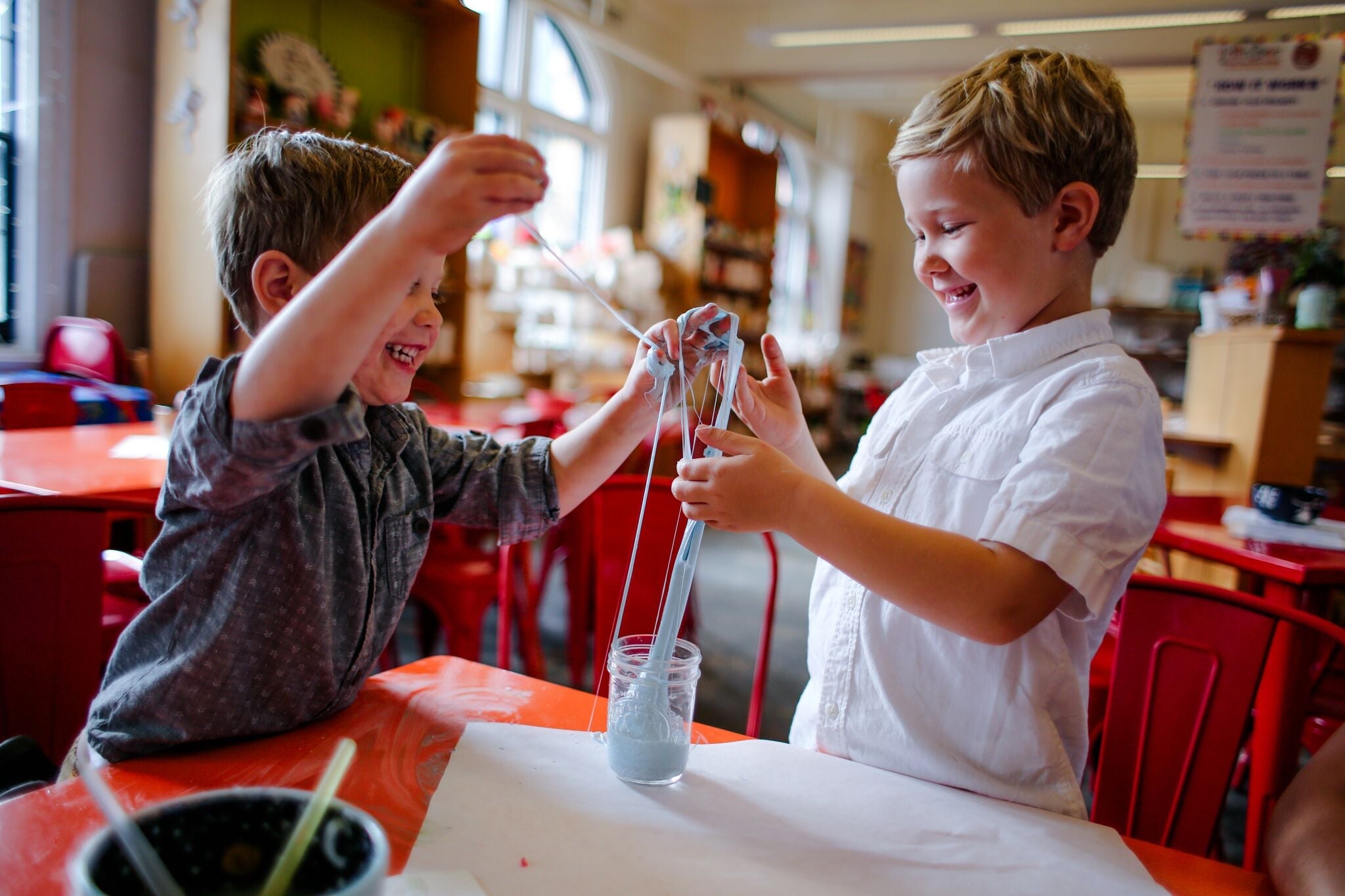 kids play with goo at Liberty Station San Diego
