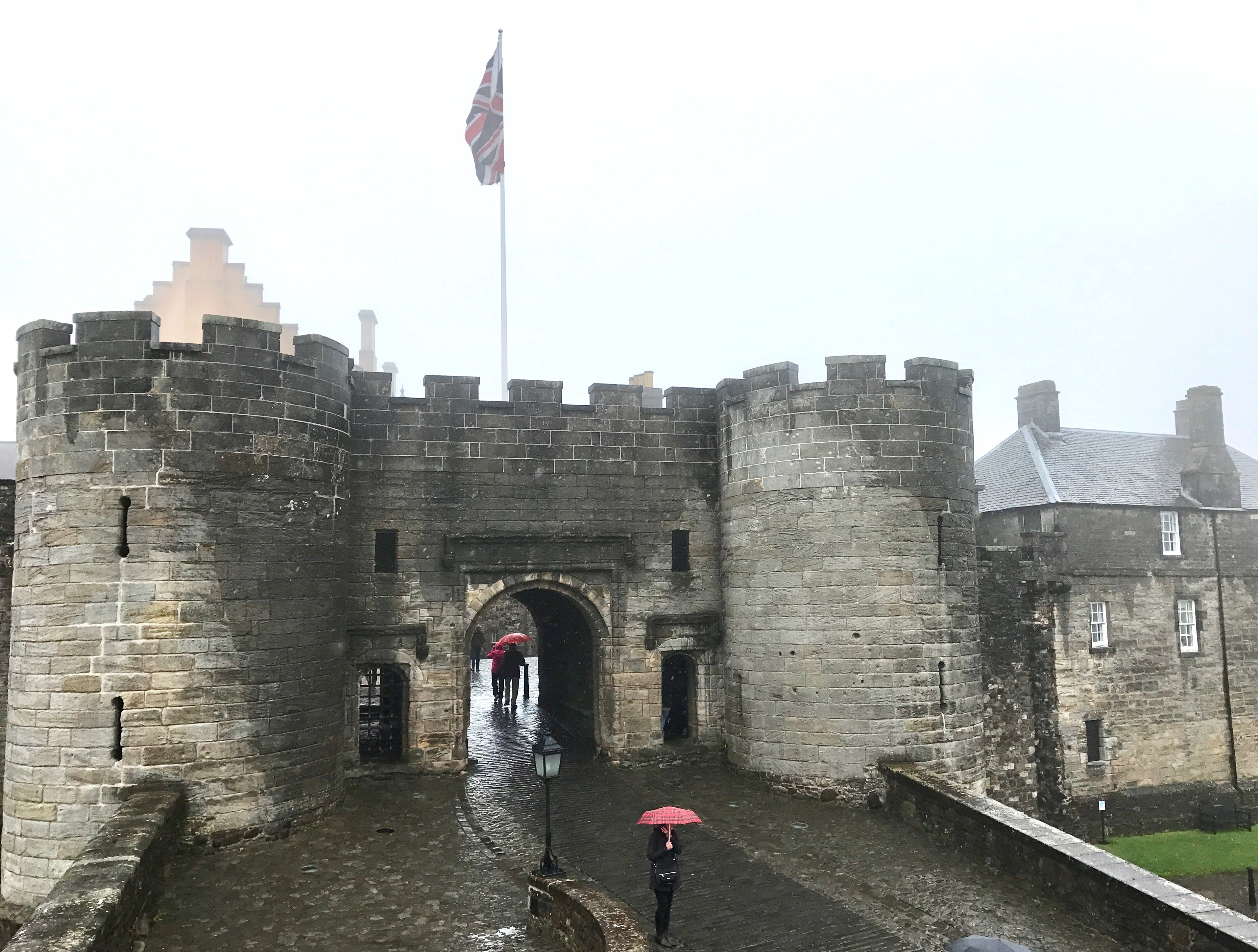 Shrouded in morning fog, Stirling Castle is a throw-back to medieval times.