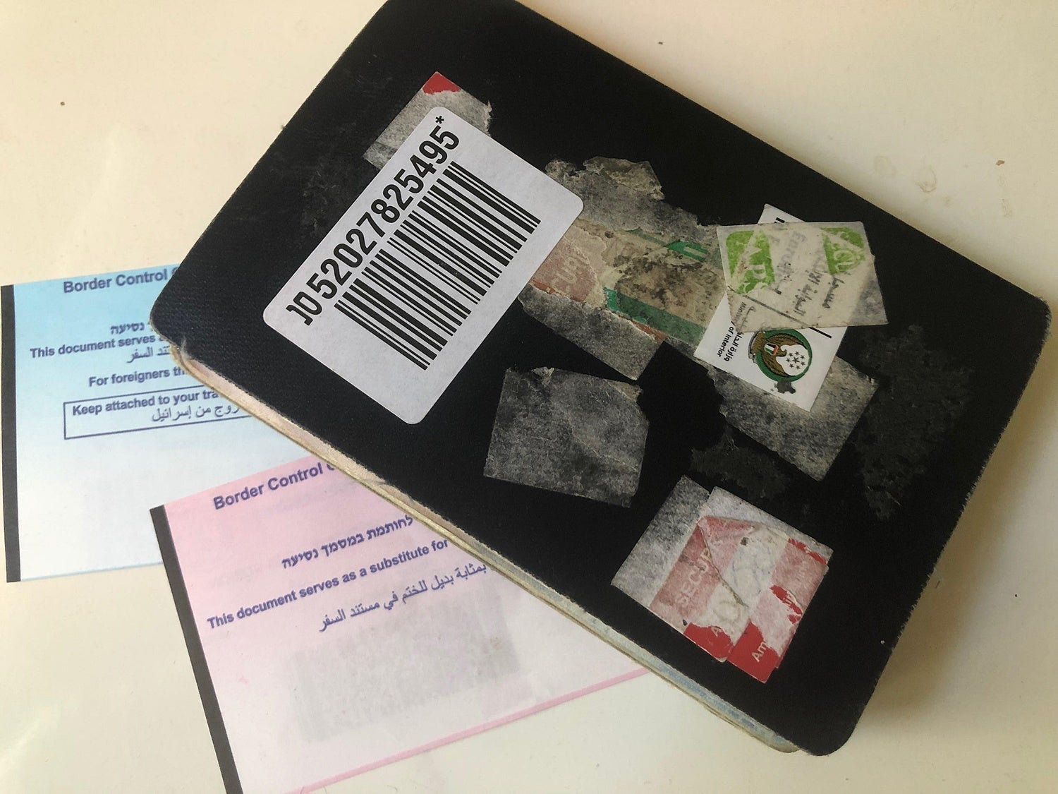 My passport, complete with sticker stating I was a level 5 security threat.